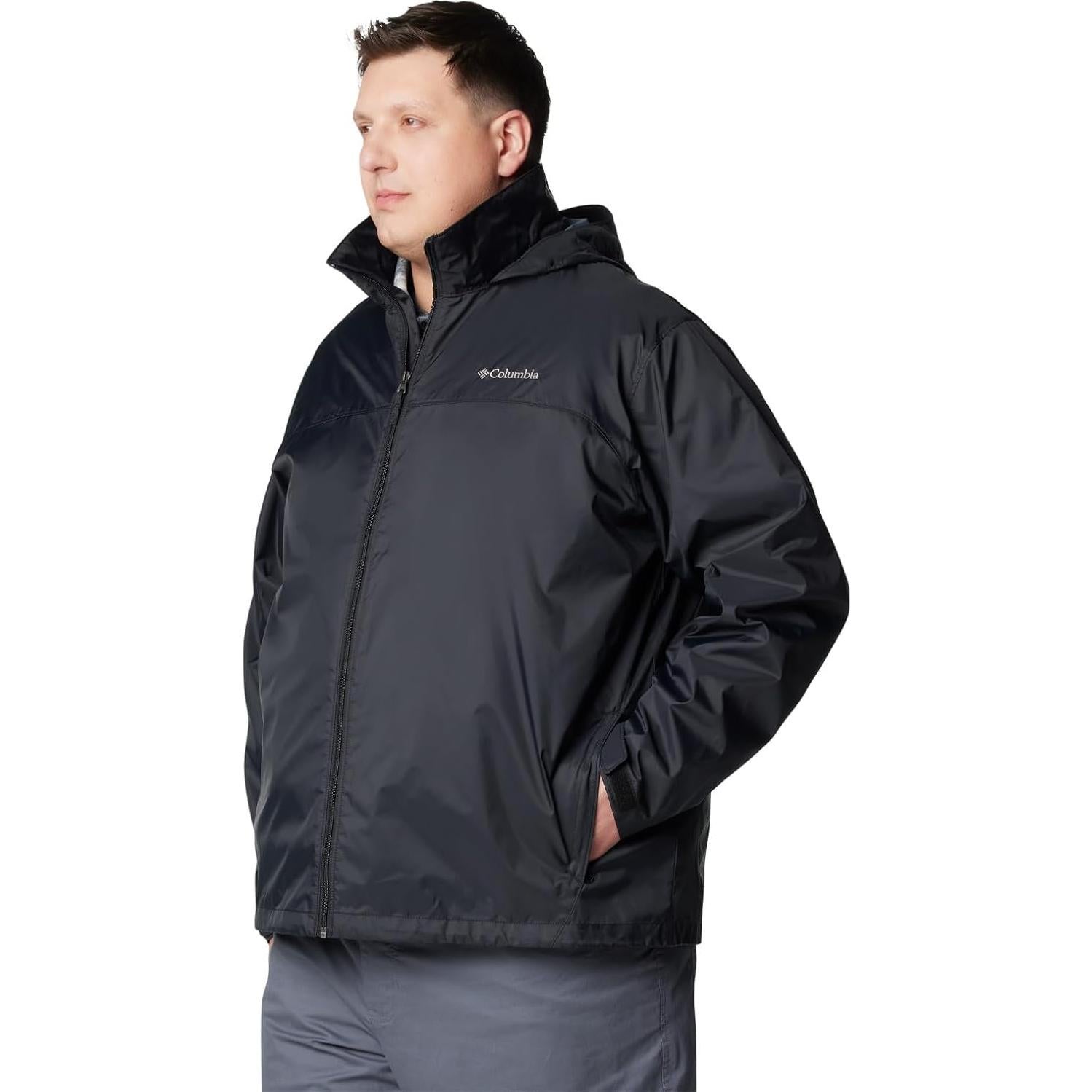 Chaqueta de Lluvia Columbia Glennaker Lake II Hombre XL Negra