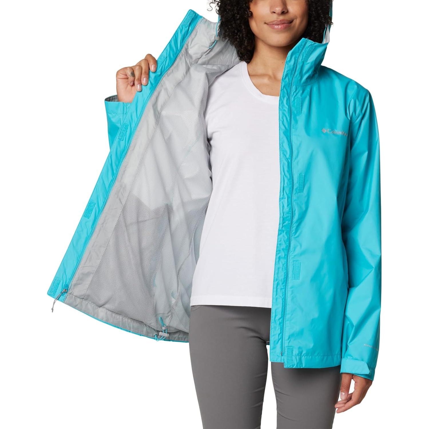 Chaqueta de Lluvia Columbia Arcadia II Mujer X-Pequeña Geyser