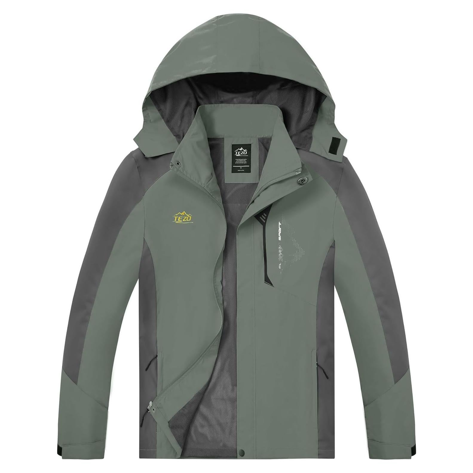 Chaqueta de Lluvia Impermeable TEZO para Hombre - Verde Ejercito XX-Large