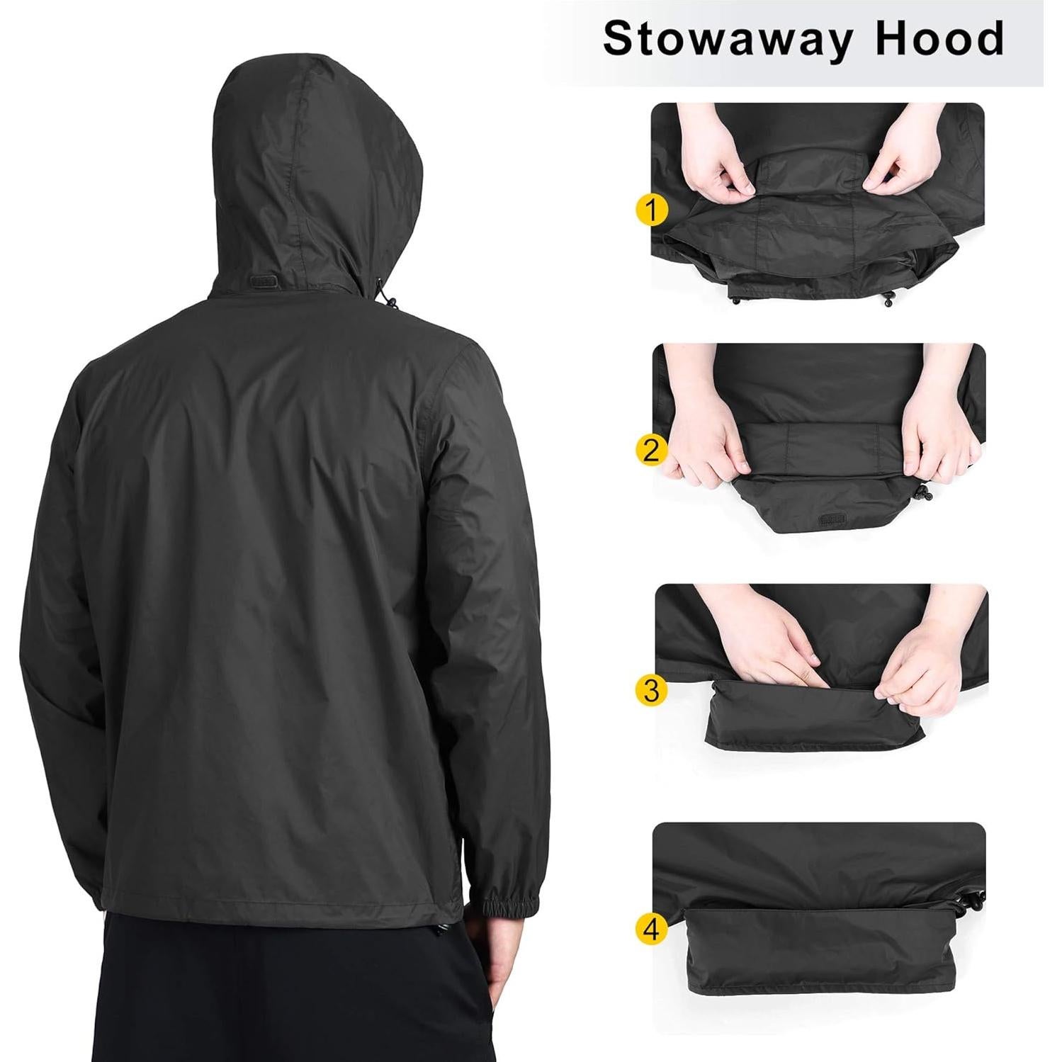 Chaqueta de Lluvia Impermeable para Hombre Outdoor Ventures