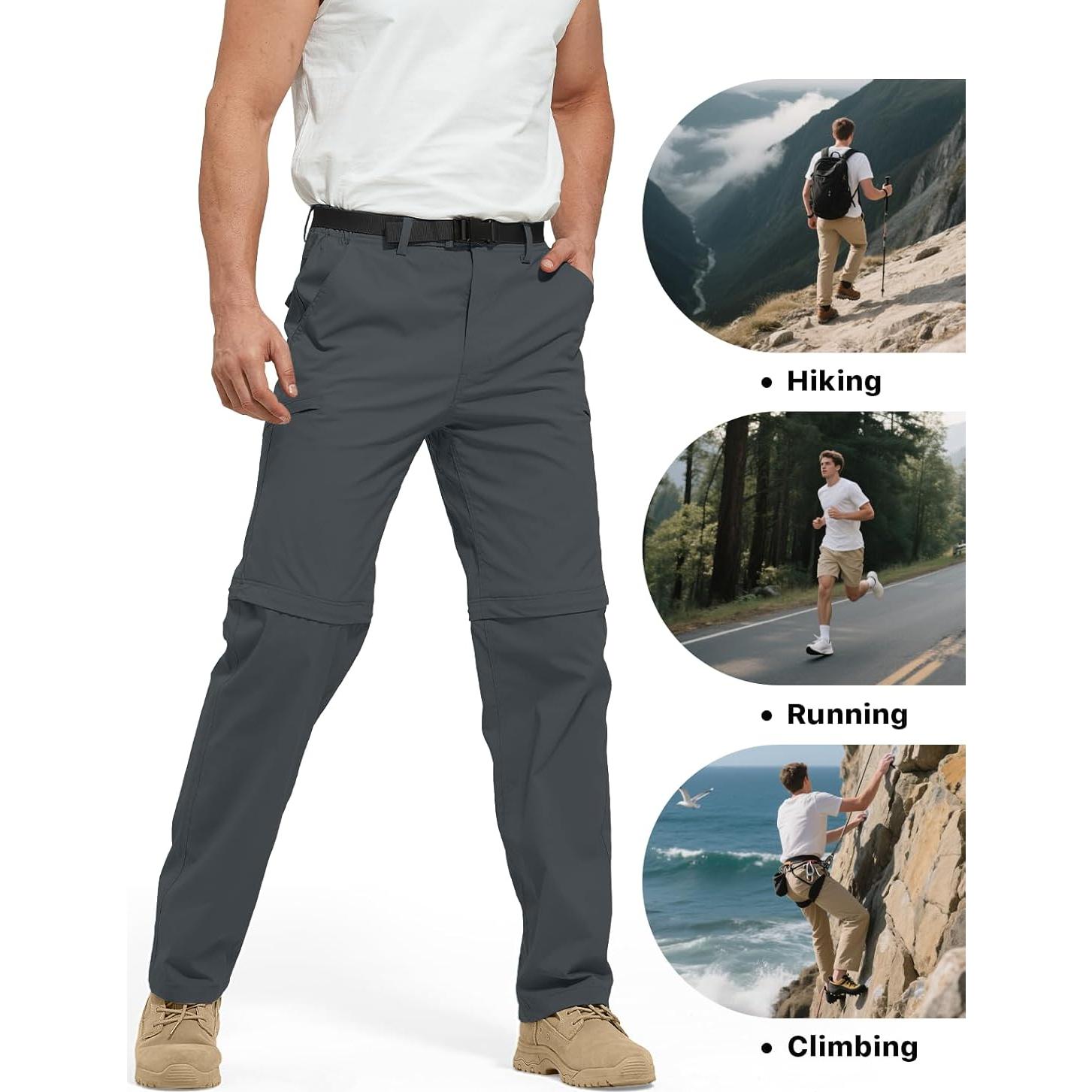 Pantalones de Senderismo Convertibles FREE SOLDIER Hombre 36W x 76L