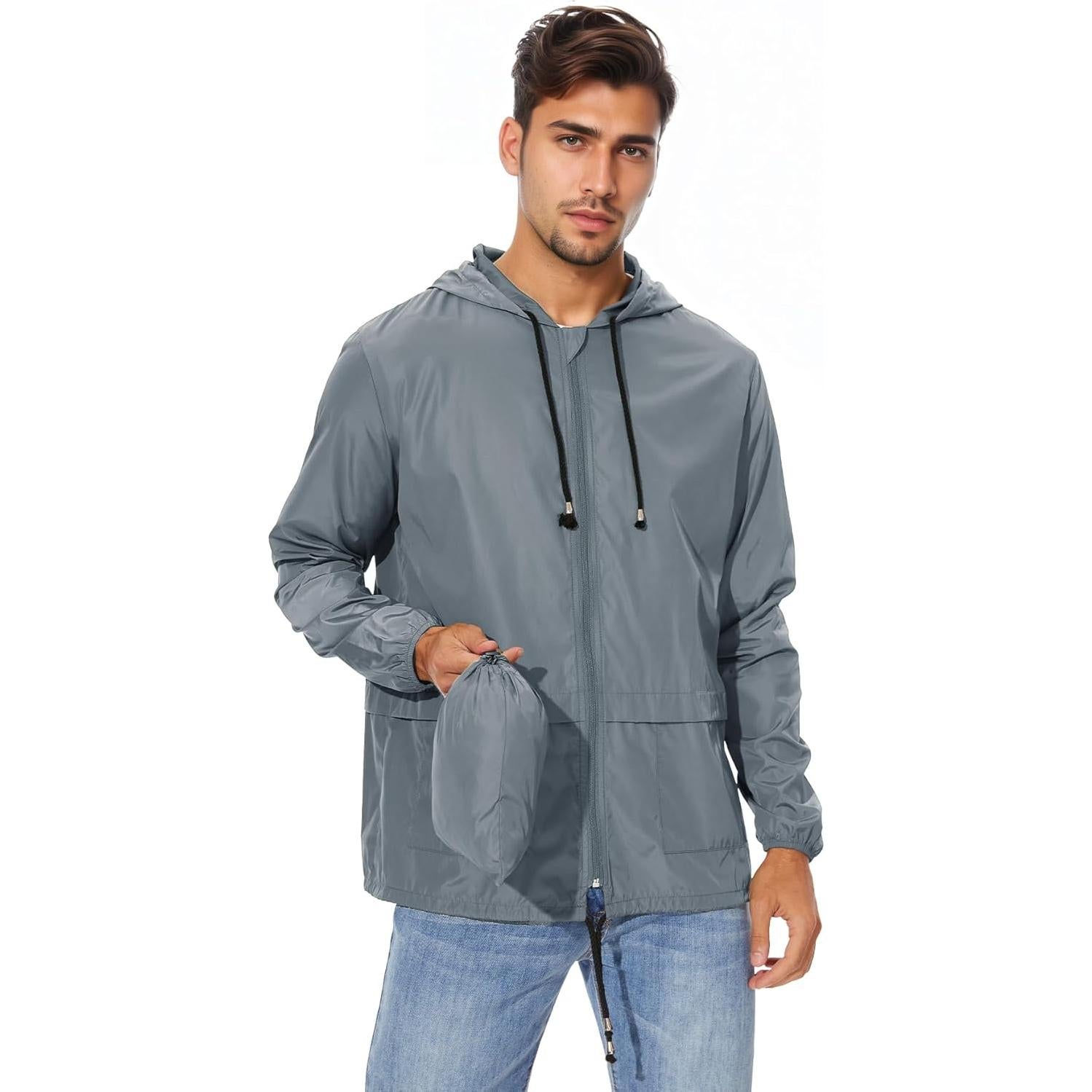 Chaqueta Impermeable Zando para Hombre Ligera y Plegable