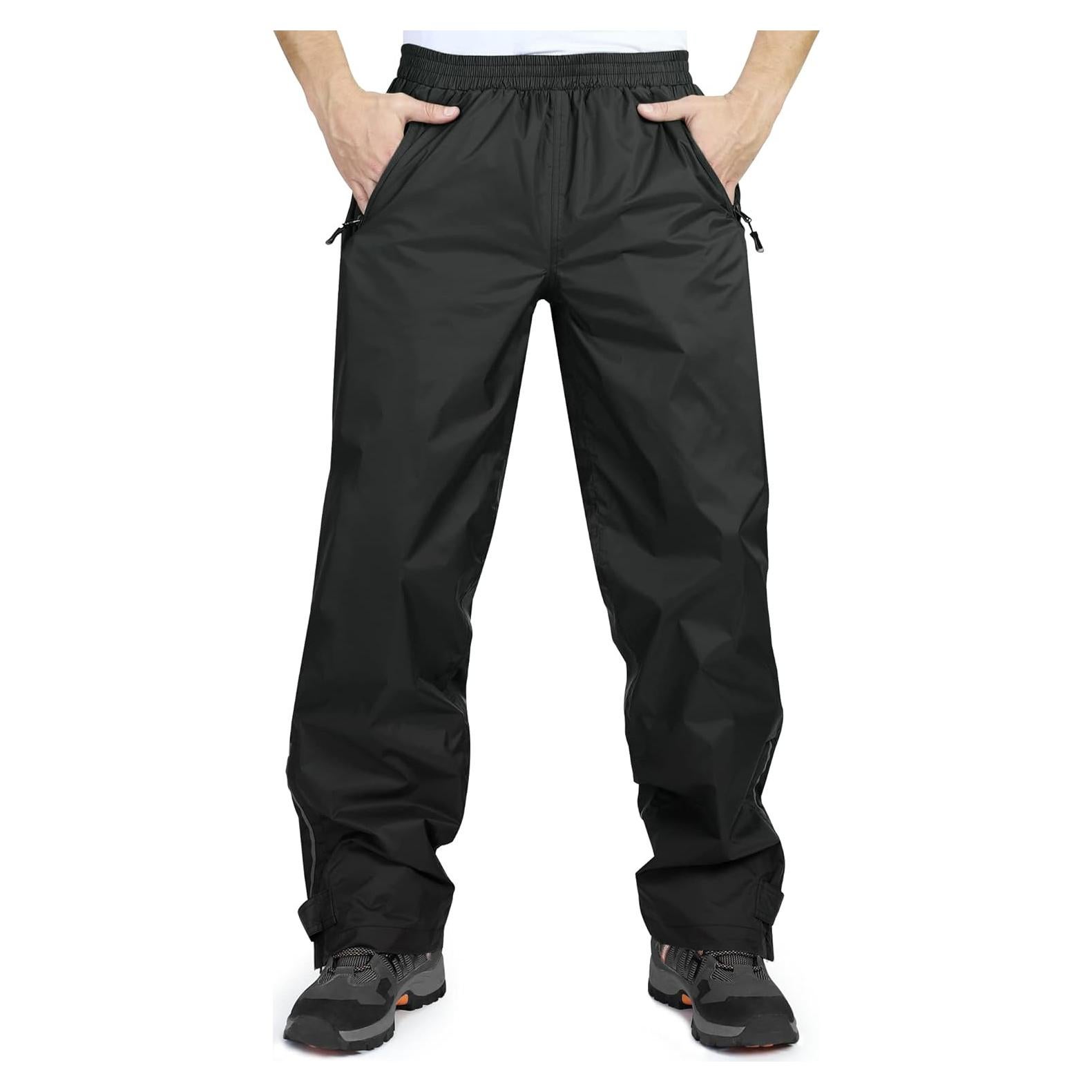 Pantalones de Lluvia Impermeables para Hombre 33,000 pies - Negro