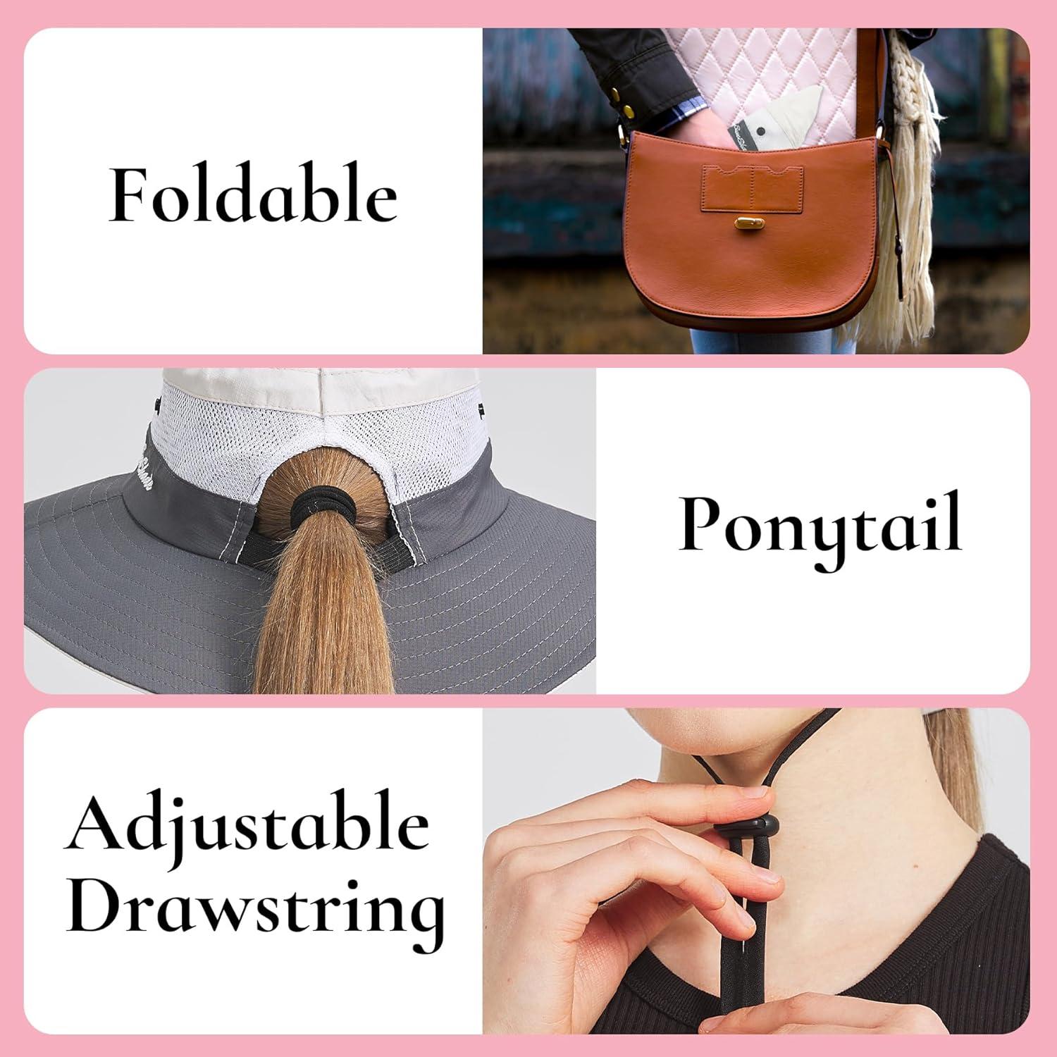 Sombrero de Sol Plegable UPF 50+ NPQQUAN para Mujeres y Hombres