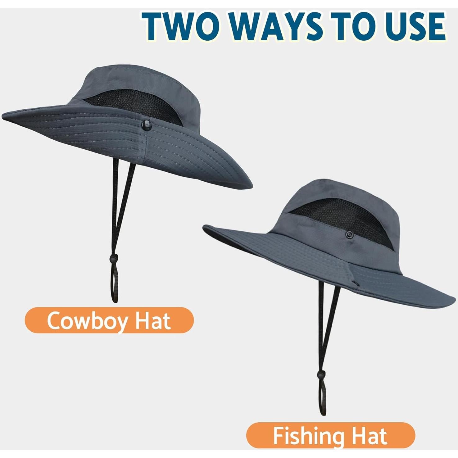 Sombrero de Sol PFFY UPF 50+ Unisex Ala Ancha 7.62 cm