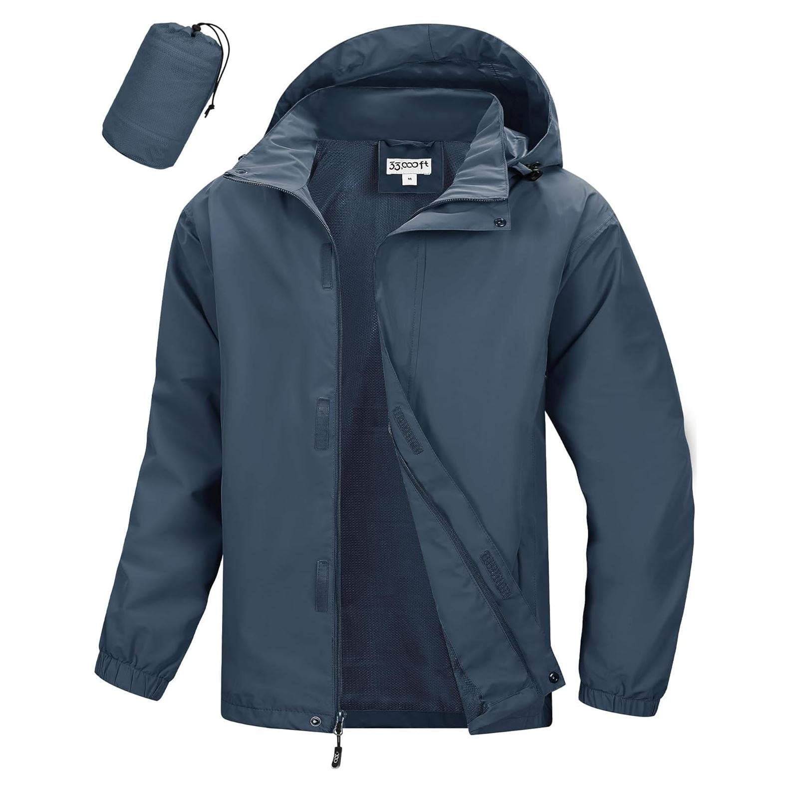 Chaqueta Impermeable Plegable 33,000ft Hombre Azul Real