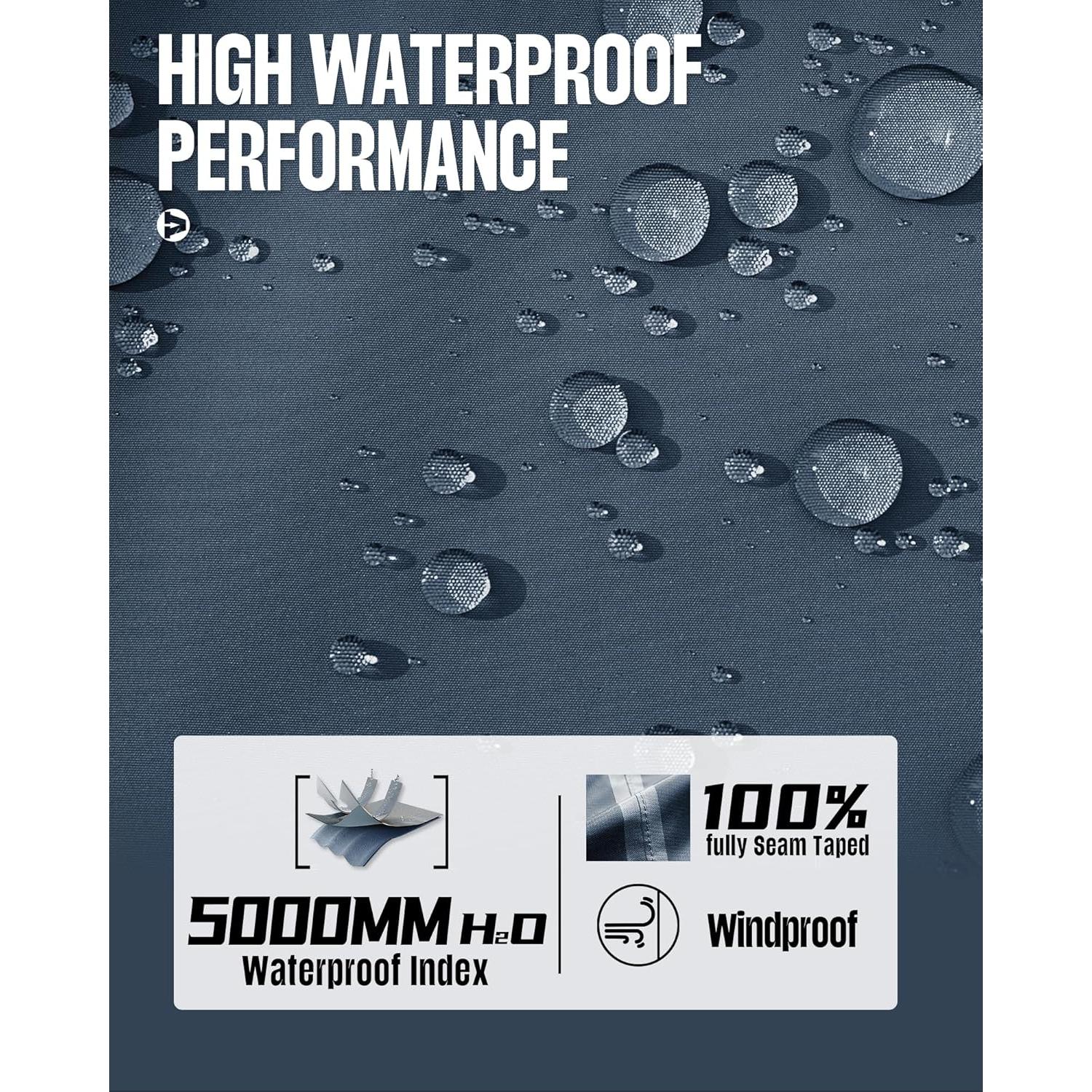 Chaqueta Impermeable Plegable 33,000ft Hombre Azul Real