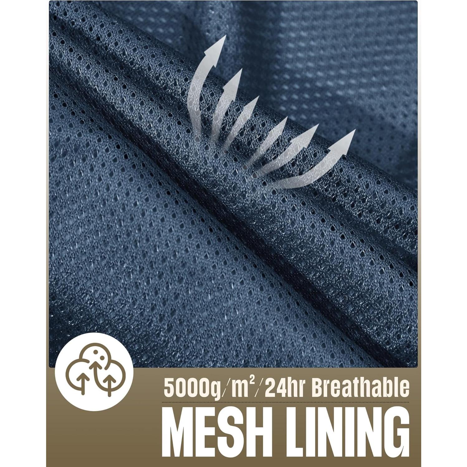 Chaqueta Impermeable Plegable 33,000ft Hombre Azul Real