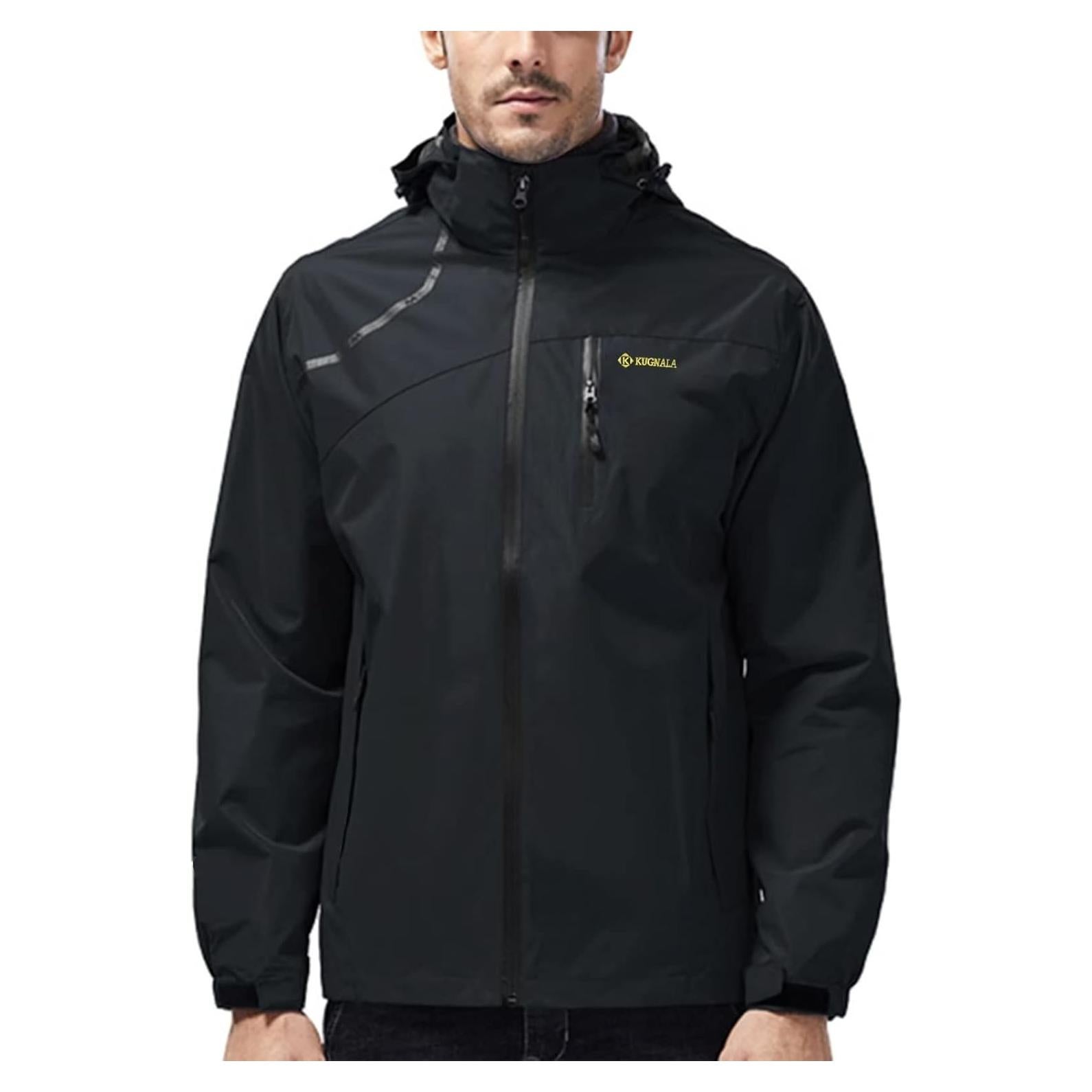 Chaqueta Impermeable Ligera Kugnala Hombre 3XL Negro