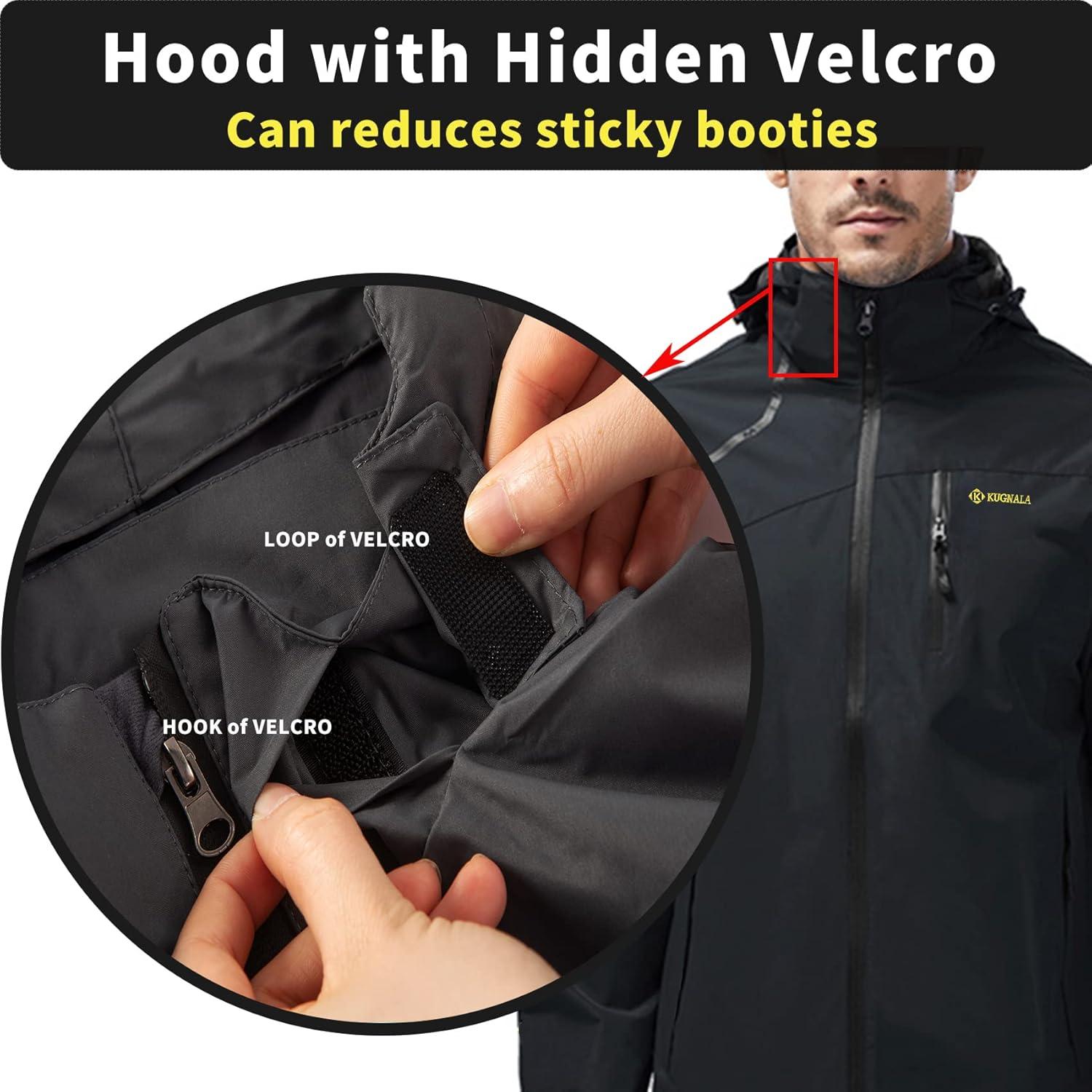 Chaqueta Impermeable Ligera Kugnala Hombre 3XL Negro