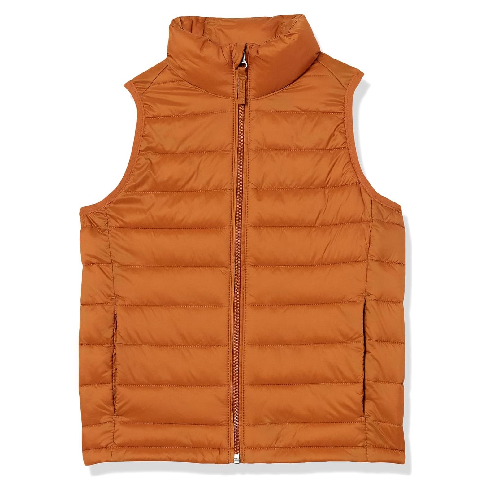Chaleco Puffer Ligero Amazon Essentials Niños Mediano Marrón Claro