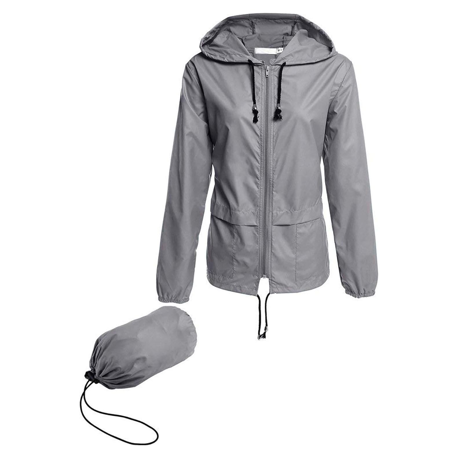 Chaqueta de Lluvia Impermeable Avoogue para Mujeres - Plegable y Ligera