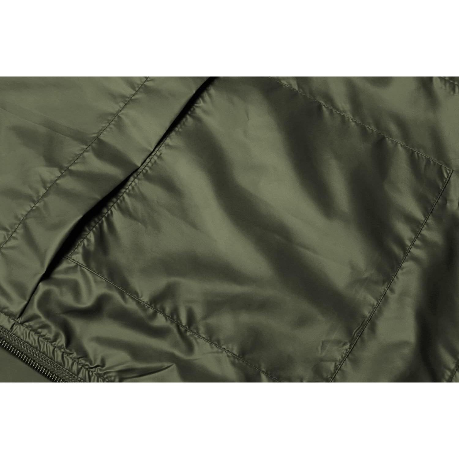 Chaqueta de Lluvia Plegable COOFANDY Hombre Verde Militar
