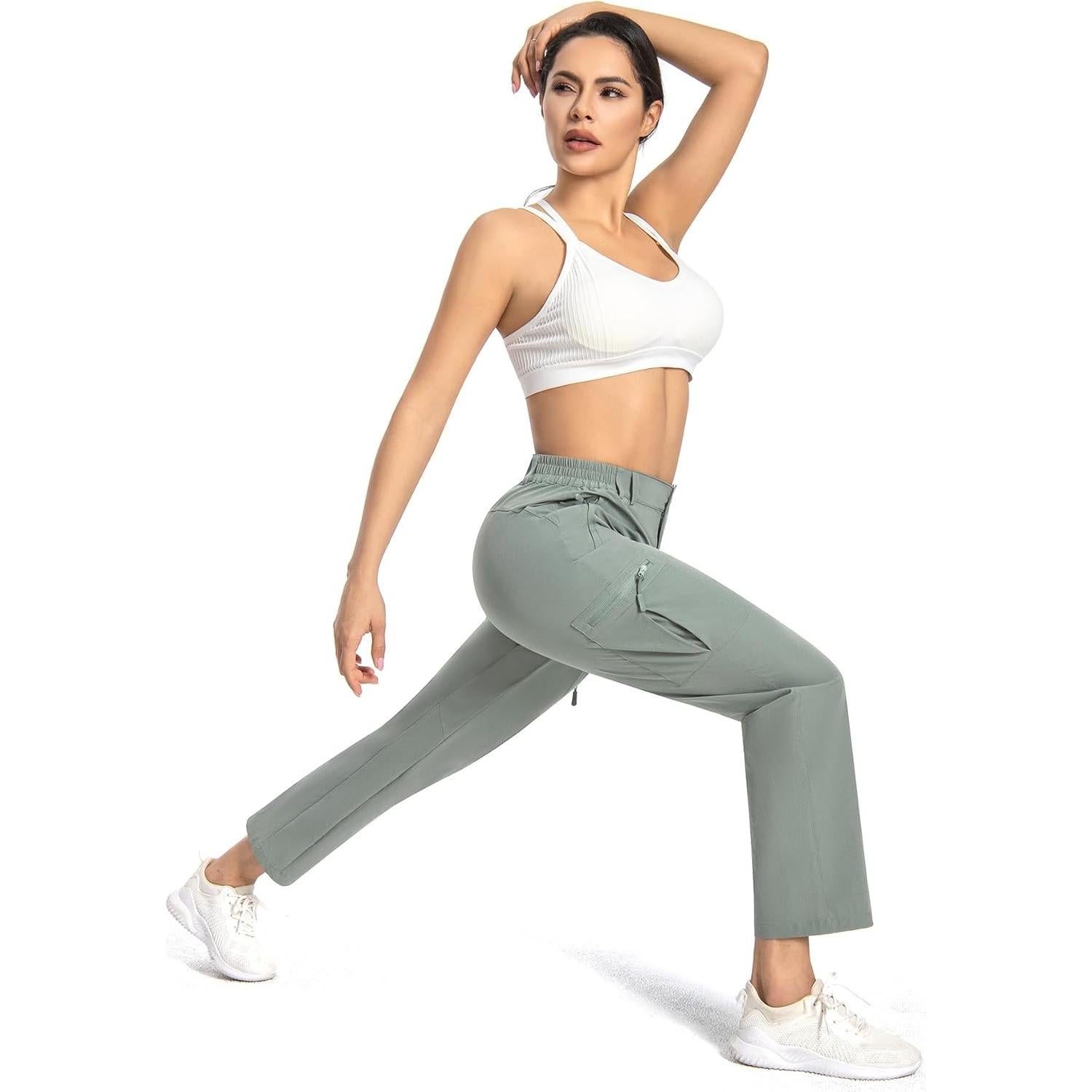 Pantalones de Senderismo Cargo Hooxum para Mujeres - Secado Rápido