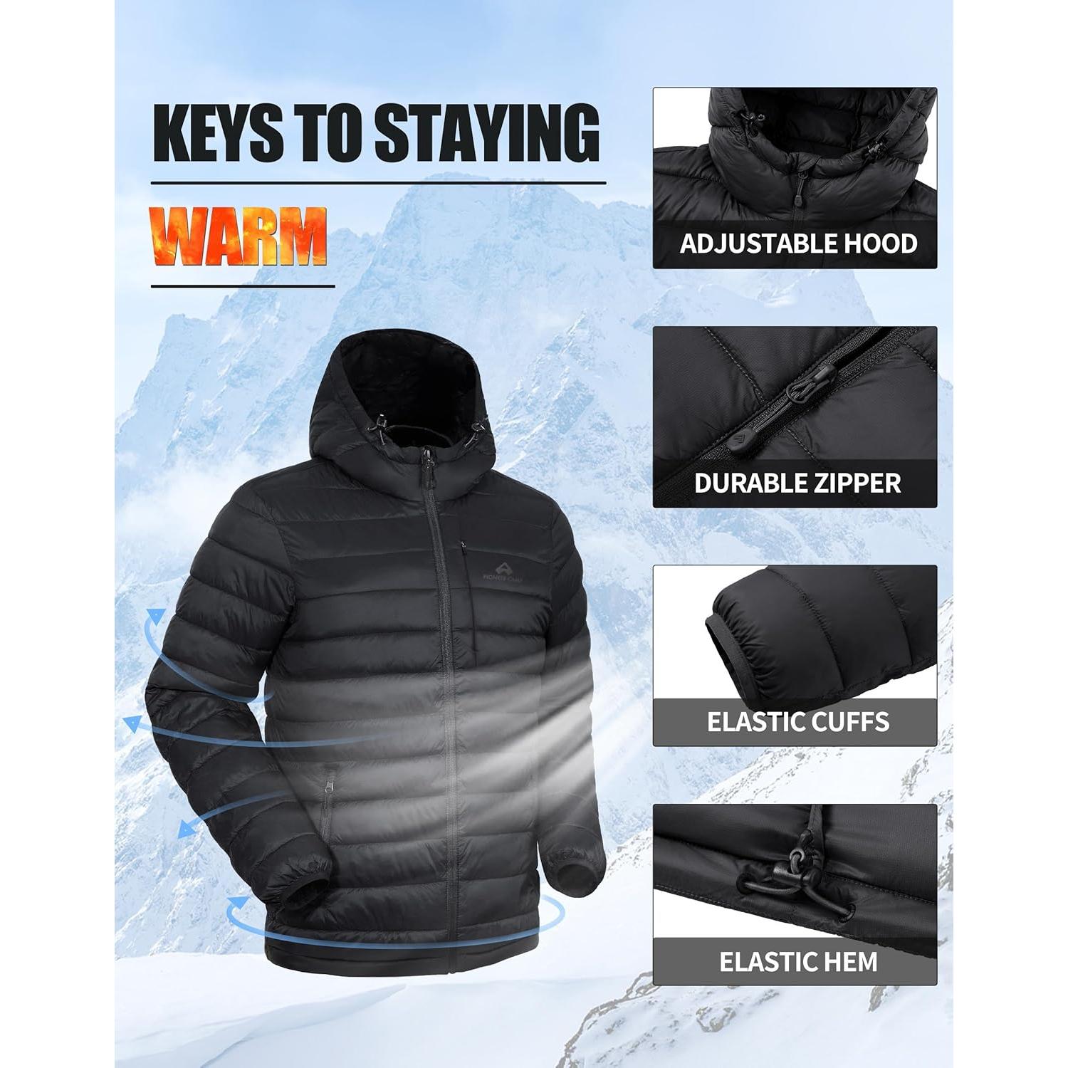 Chaqueta Puffer Ligera Hombre Marca Desconocida XX-Large Negra