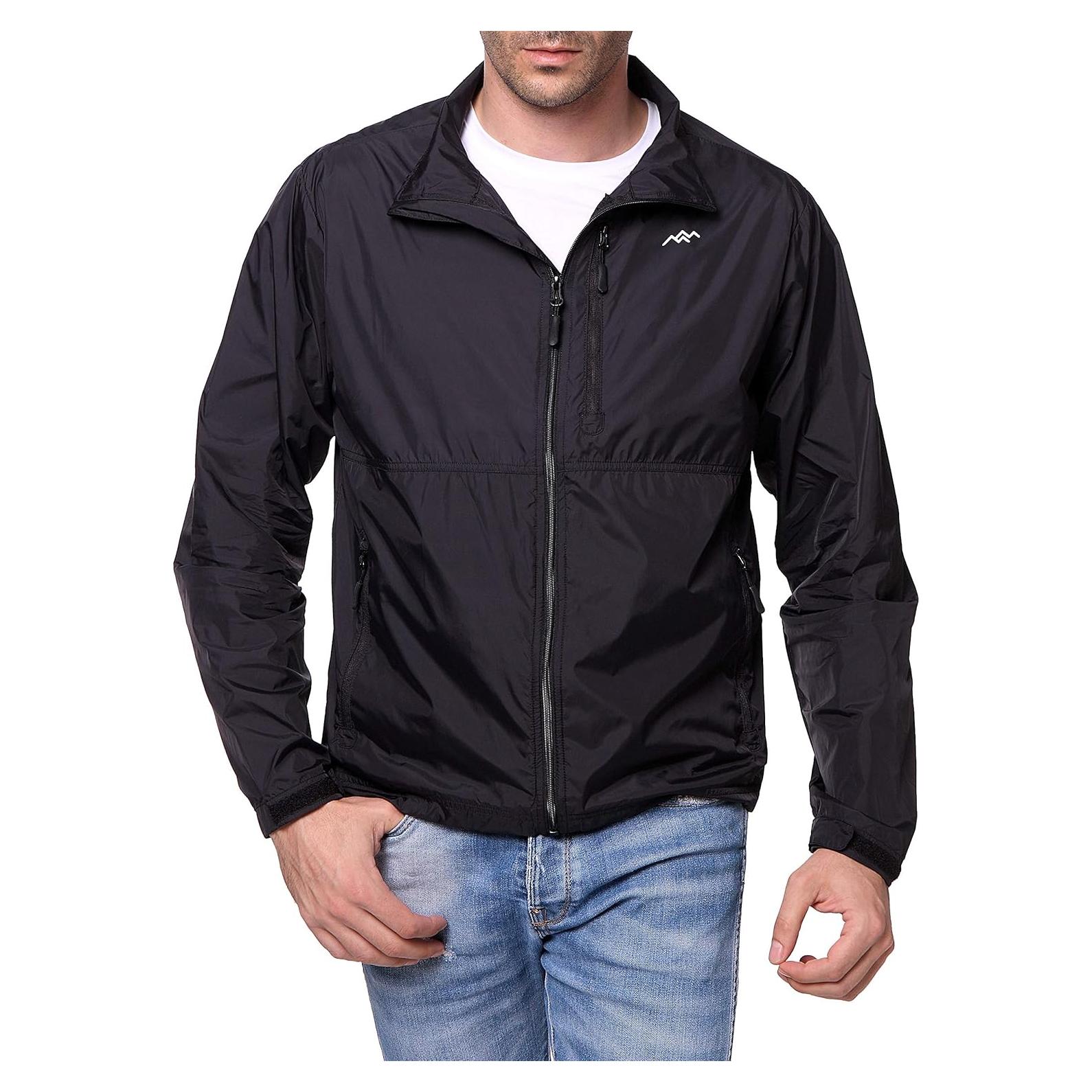 Chaqueta Impermeable Ligera Plegable Trailsid para Hombres - Mediana