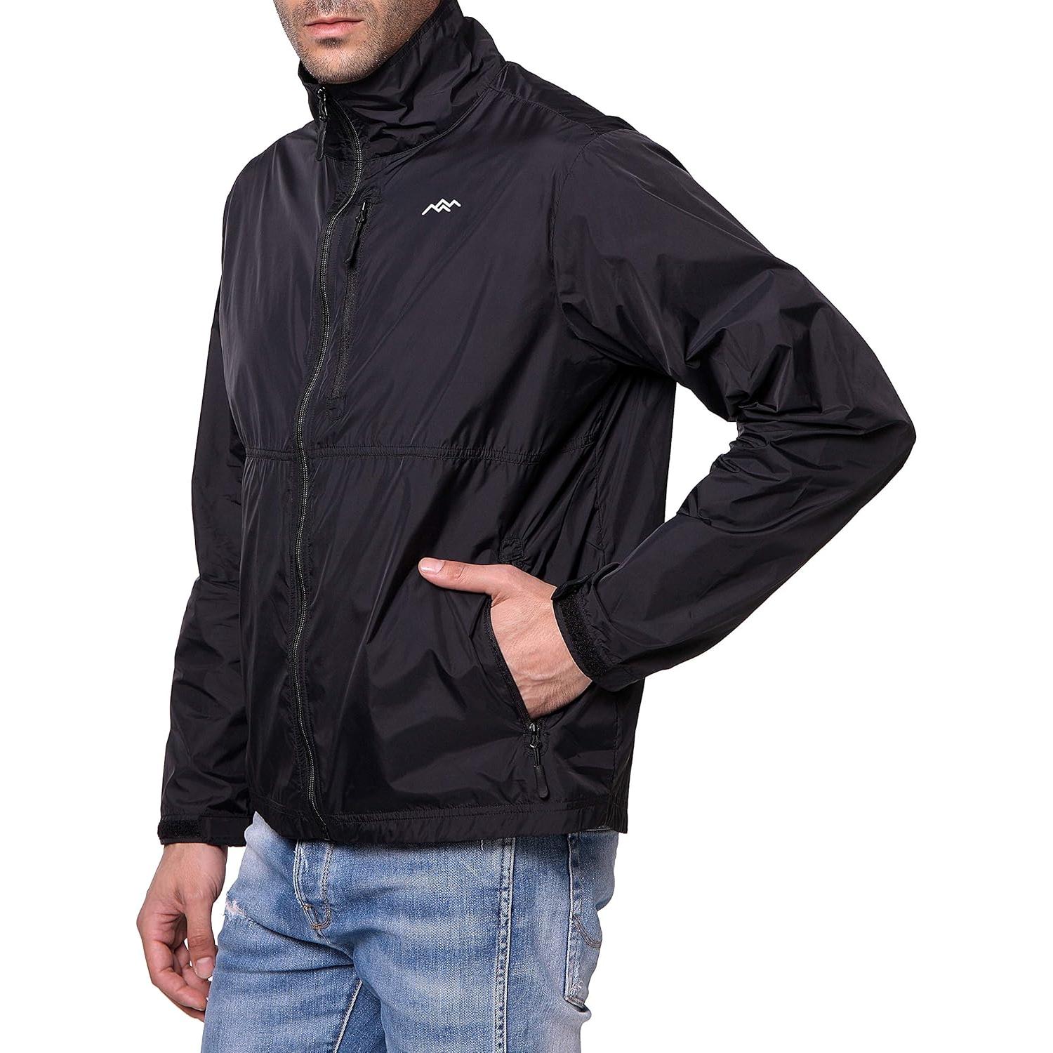 Chaqueta Impermeable Ligera Plegable Trailsid para Hombres - Mediana