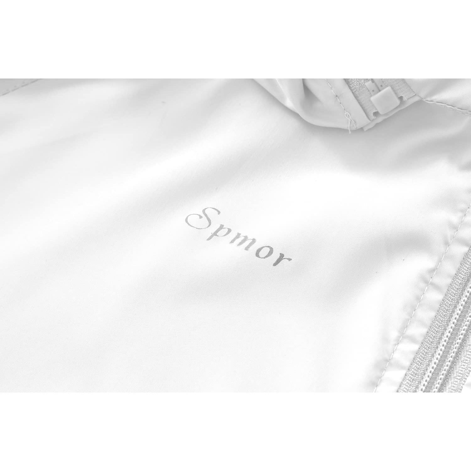 Chaqueta Impermeable Ligera Spmor para Hombre XX-Large Blanca