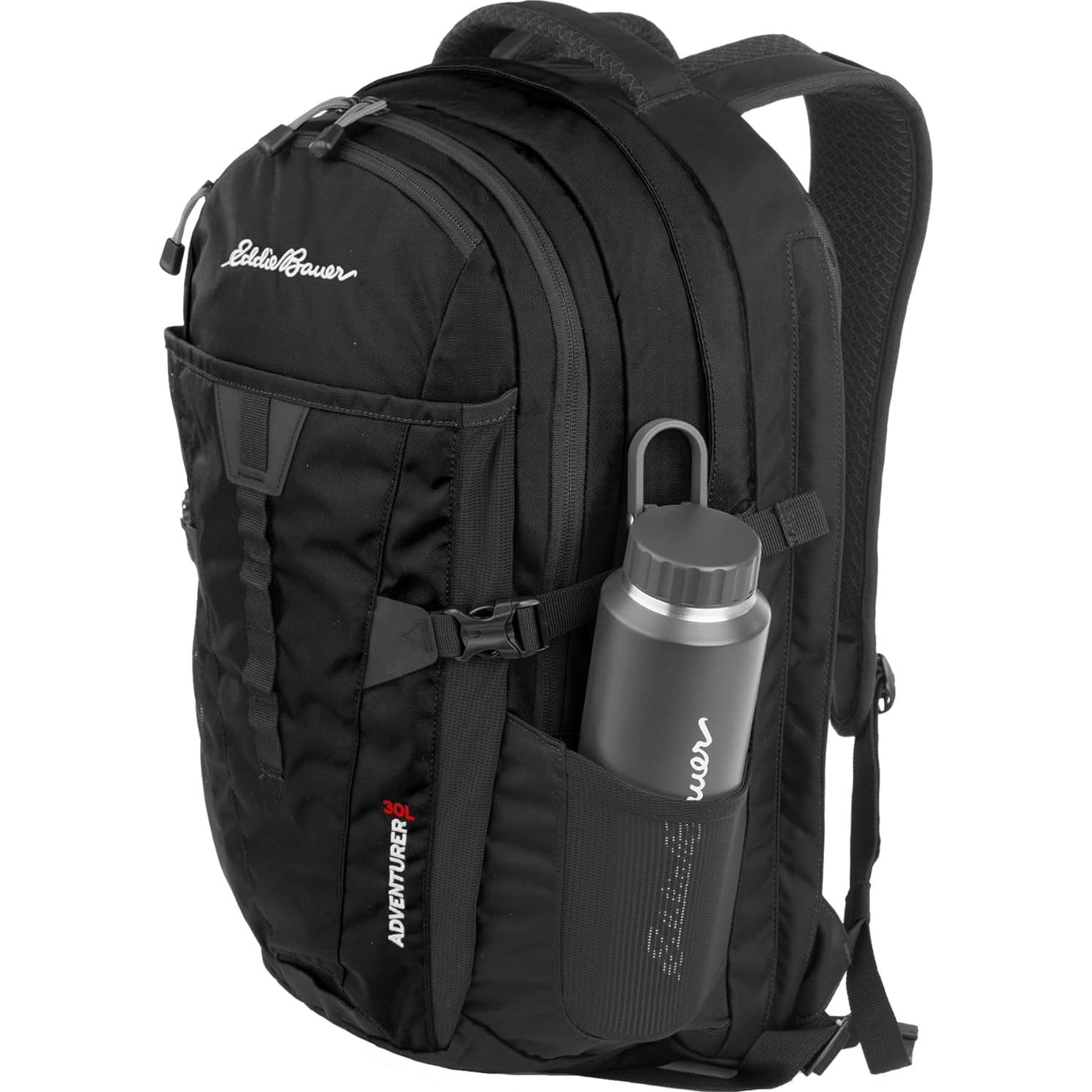 Mochila Eddie Bauer Aventurero 30L Negra con Compartimentos