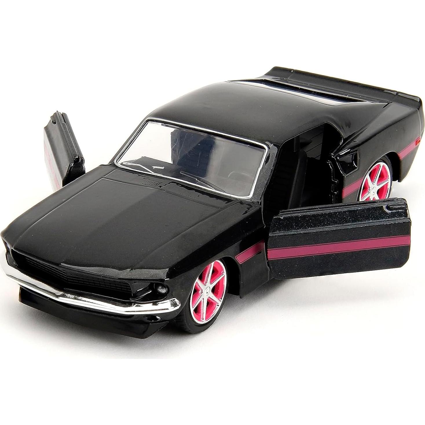 Coche de Metal 1:32 Jada Toys Ford Mustang Negro/Rosado