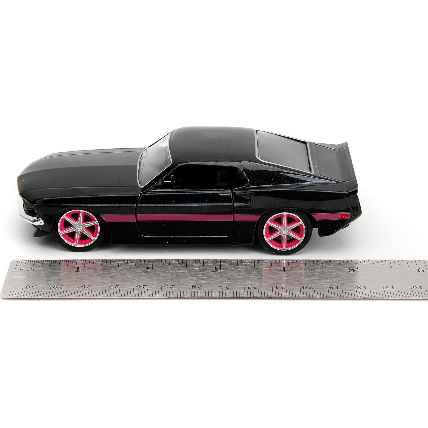 Coche de Metal 1:32 Jada Toys Ford Mustang Negro/Rosado