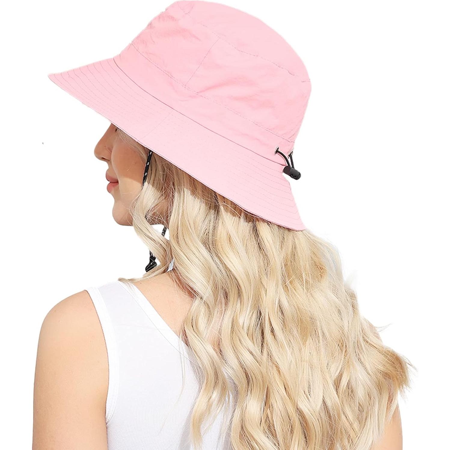 Sombrero de Cubo Plegable Impermeable UV Otra Opción Rosa