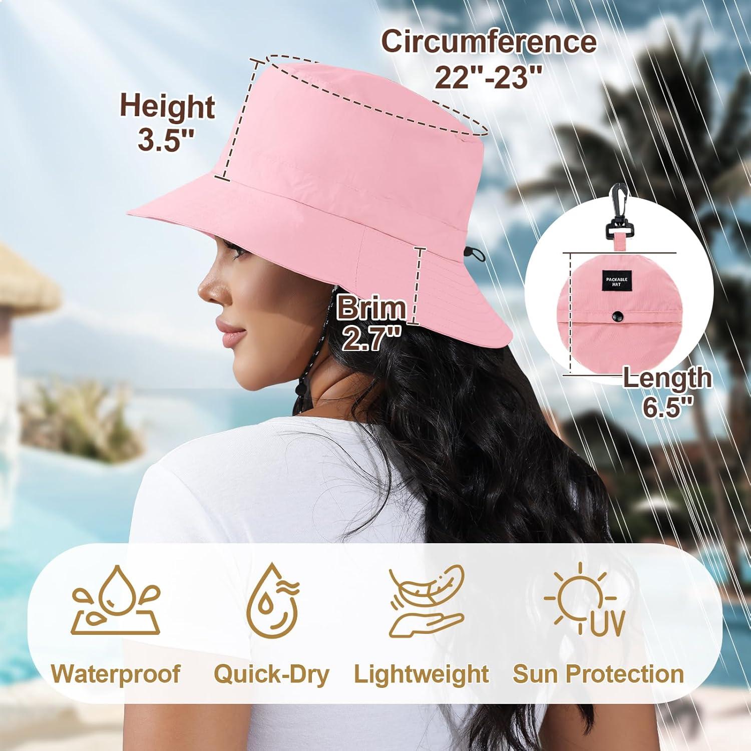 Sombrero de Cubo Plegable Impermeable UV Otra Opción Rosa