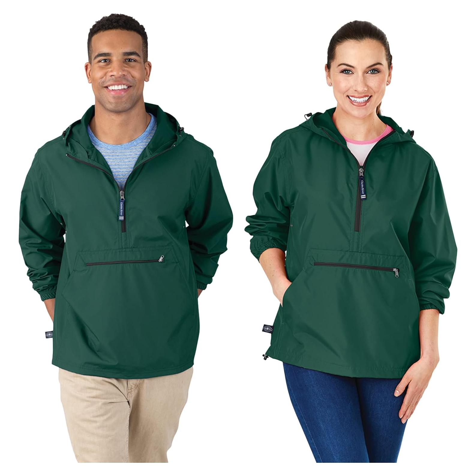 Pulóver Cortaviento Empaquetable Charles River X-Large Bosque