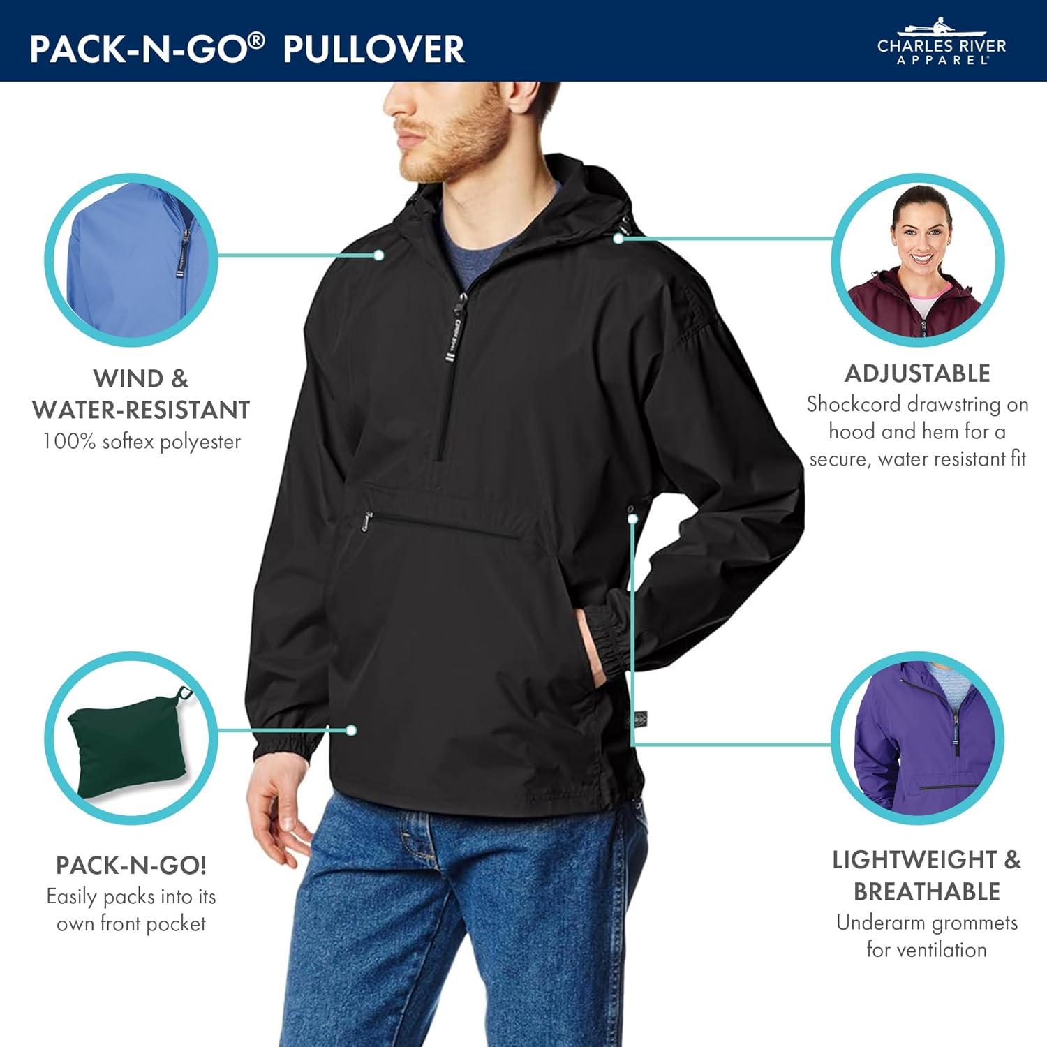 Pulóver Cortaviento Empaquetable Charles River X-Large Bosque