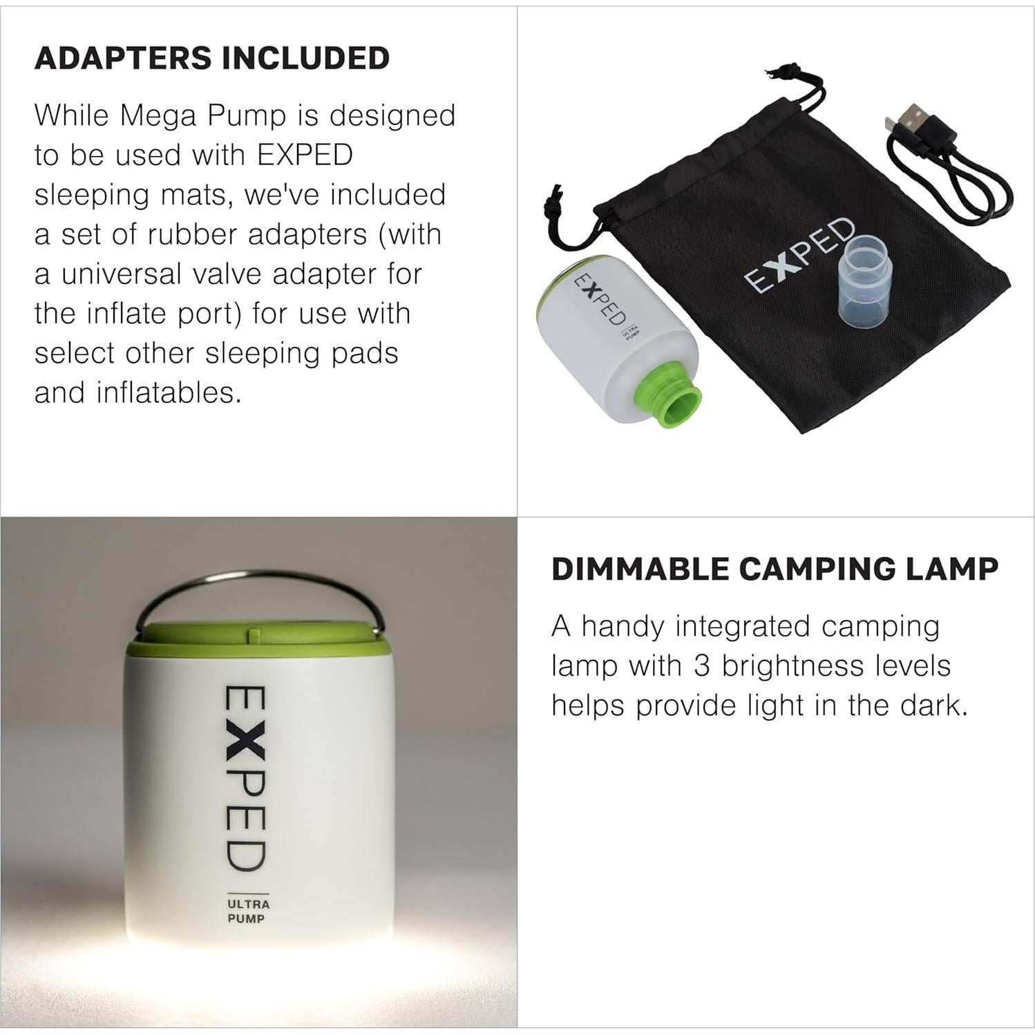 Bomba de Aire Eléctrica Portátil Exped Ultra Pump 0.1kg USB-C