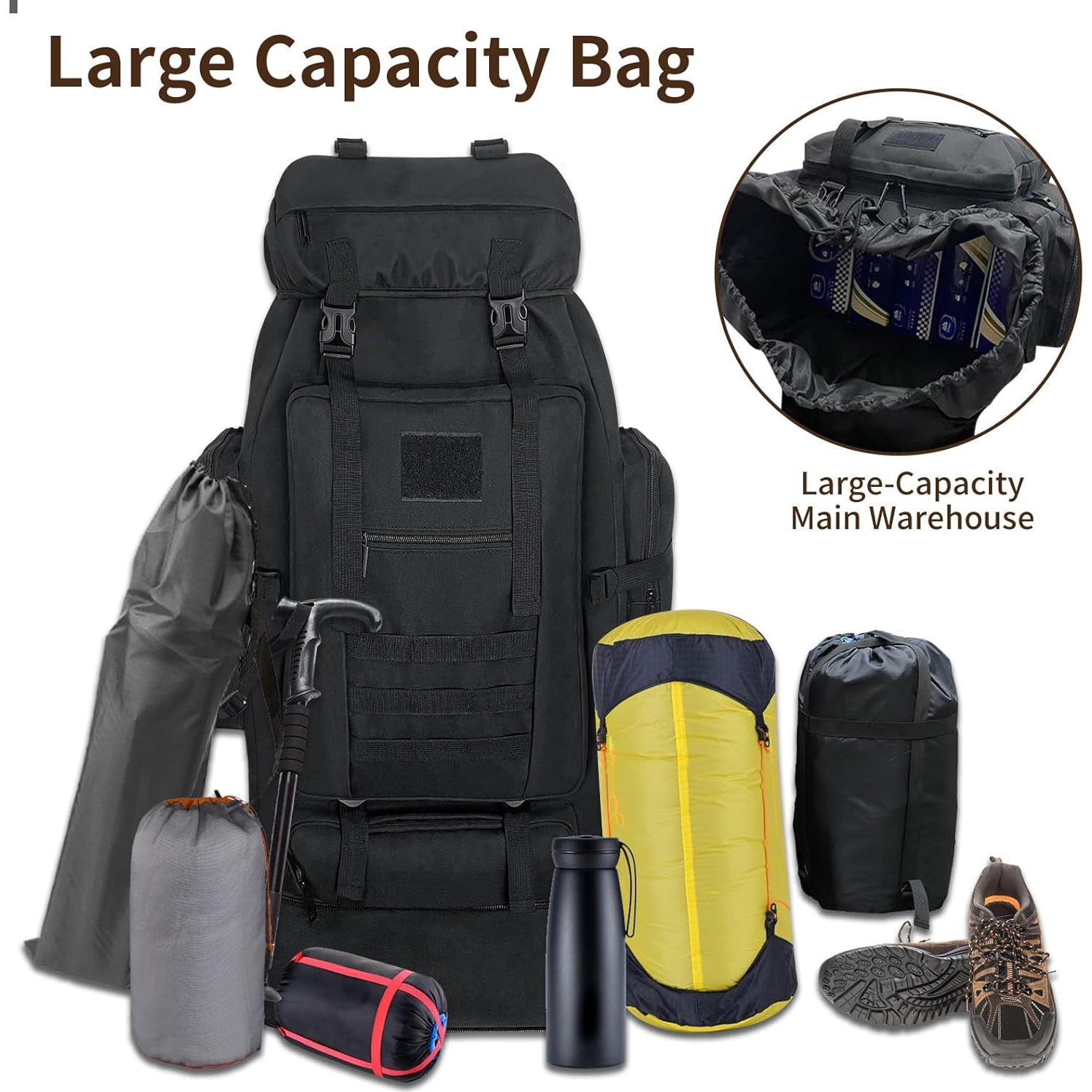 Mochila de Senderismo Vaupan 100L Impermeable Expandible