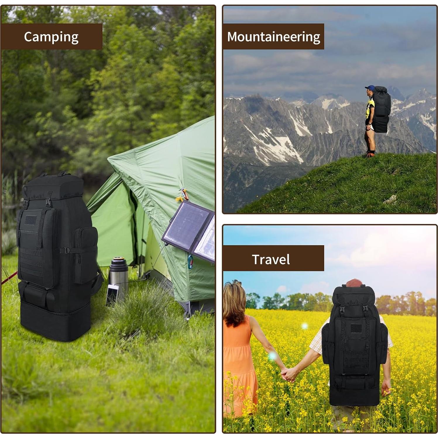 Mochila de Senderismo Vaupan 100L Impermeable Expandible