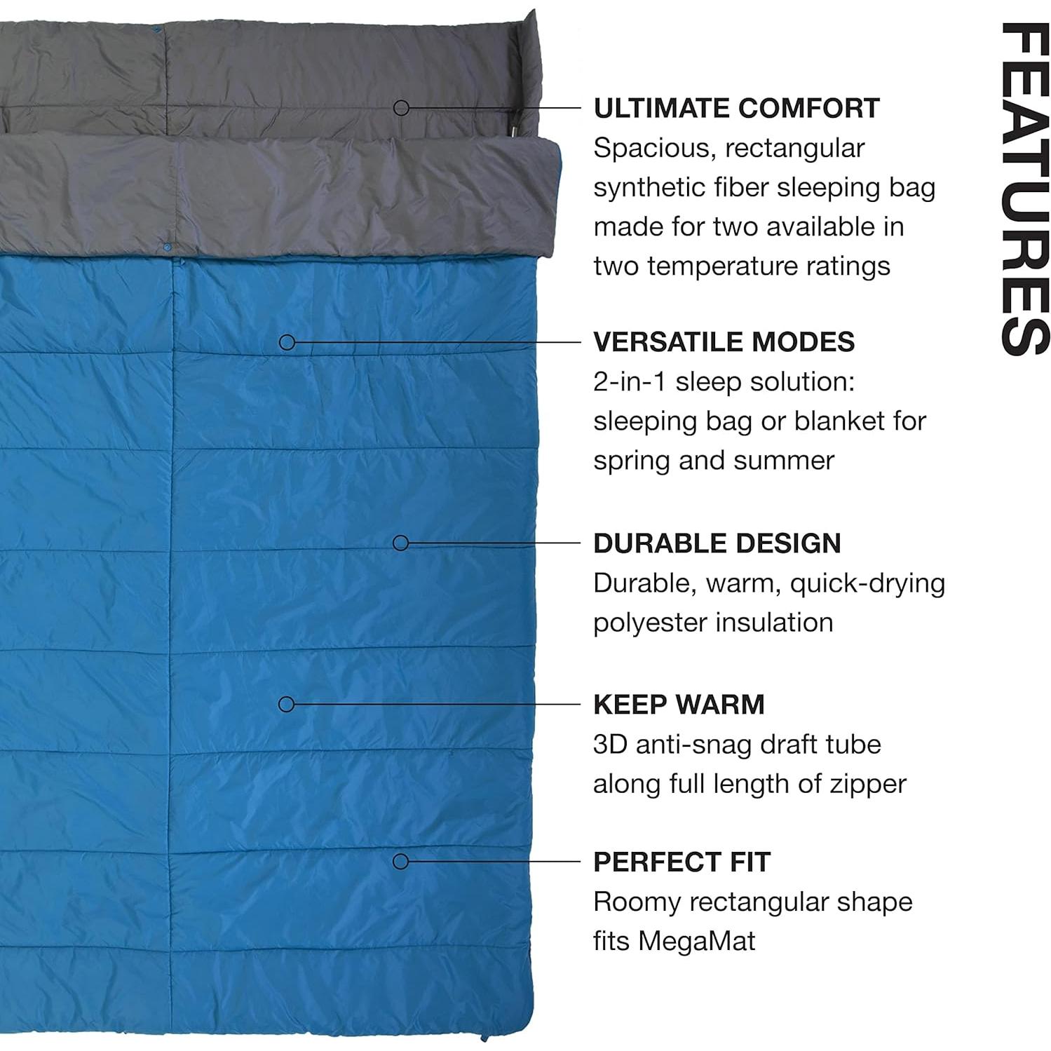 Saco de Dormir Exped MegaSleep Duo 25/40F Reversible 2 Personas
