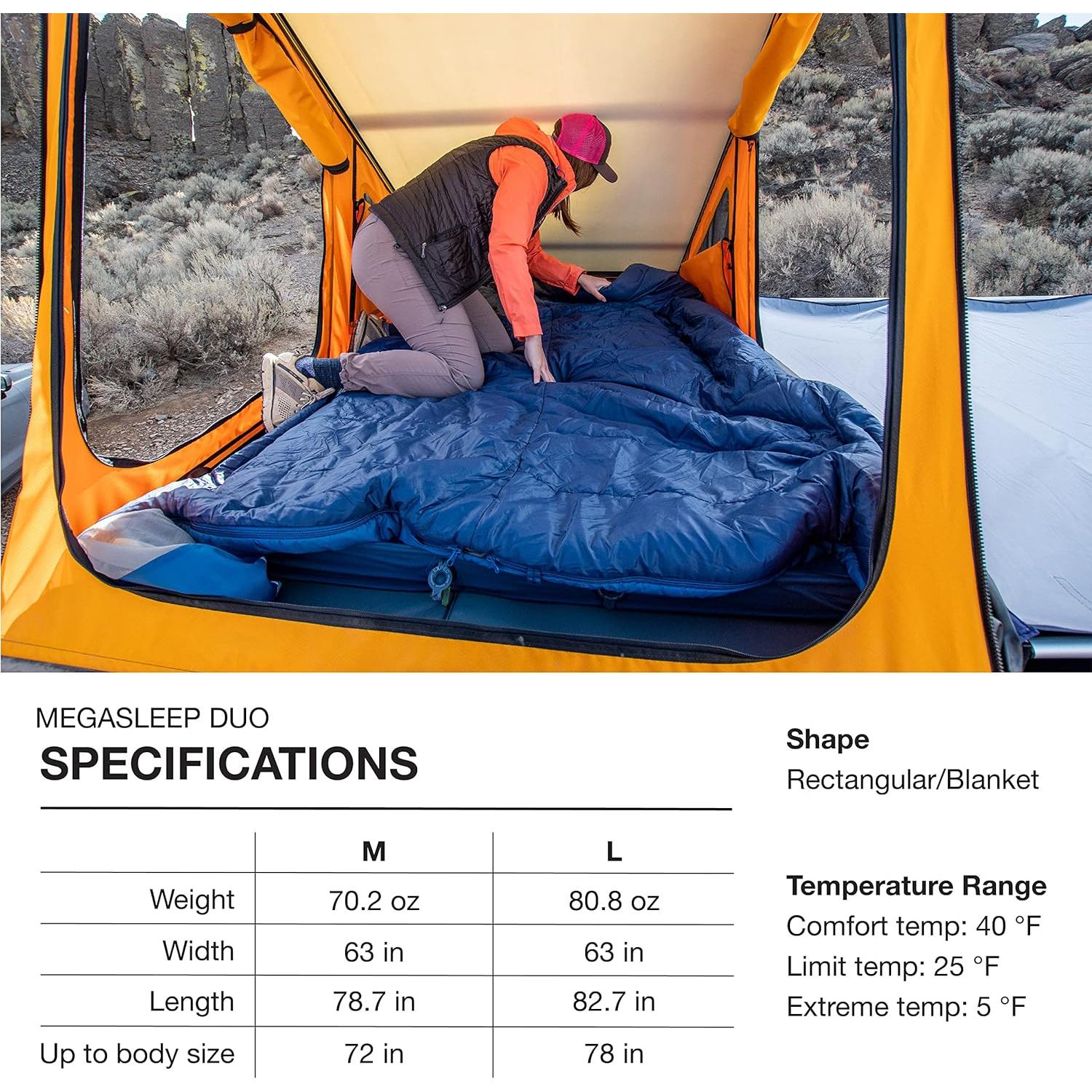 Saco de Dormir Exped MegaSleep Duo 25/40F Reversible 2 Personas