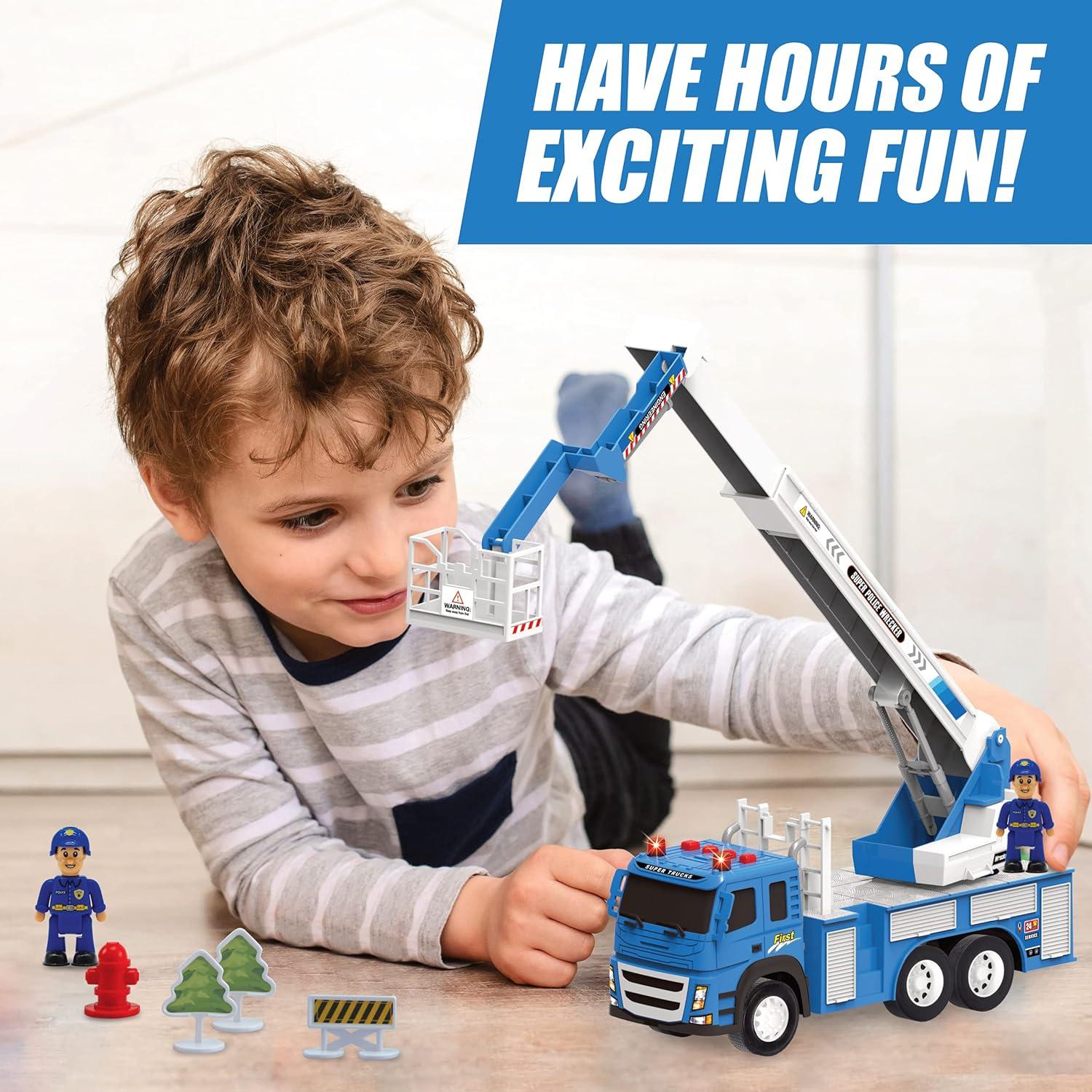 Camión de Bomberos MOBIUS con Escalera y Figuras