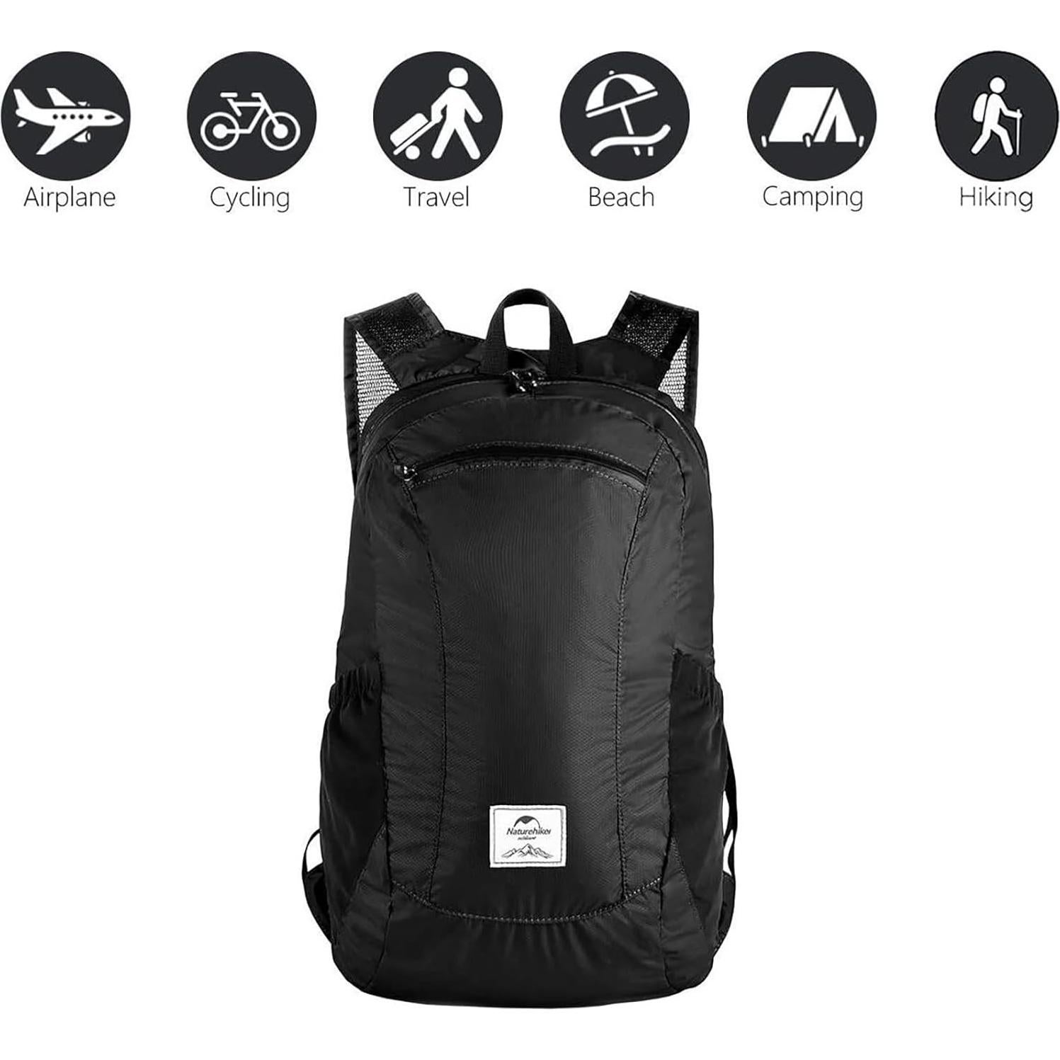 Naturehike 18L Hiking Daypack, Lightweight Packable Backpack for Travel, Airplane Travel Small Backpack for Adults (Indigo)