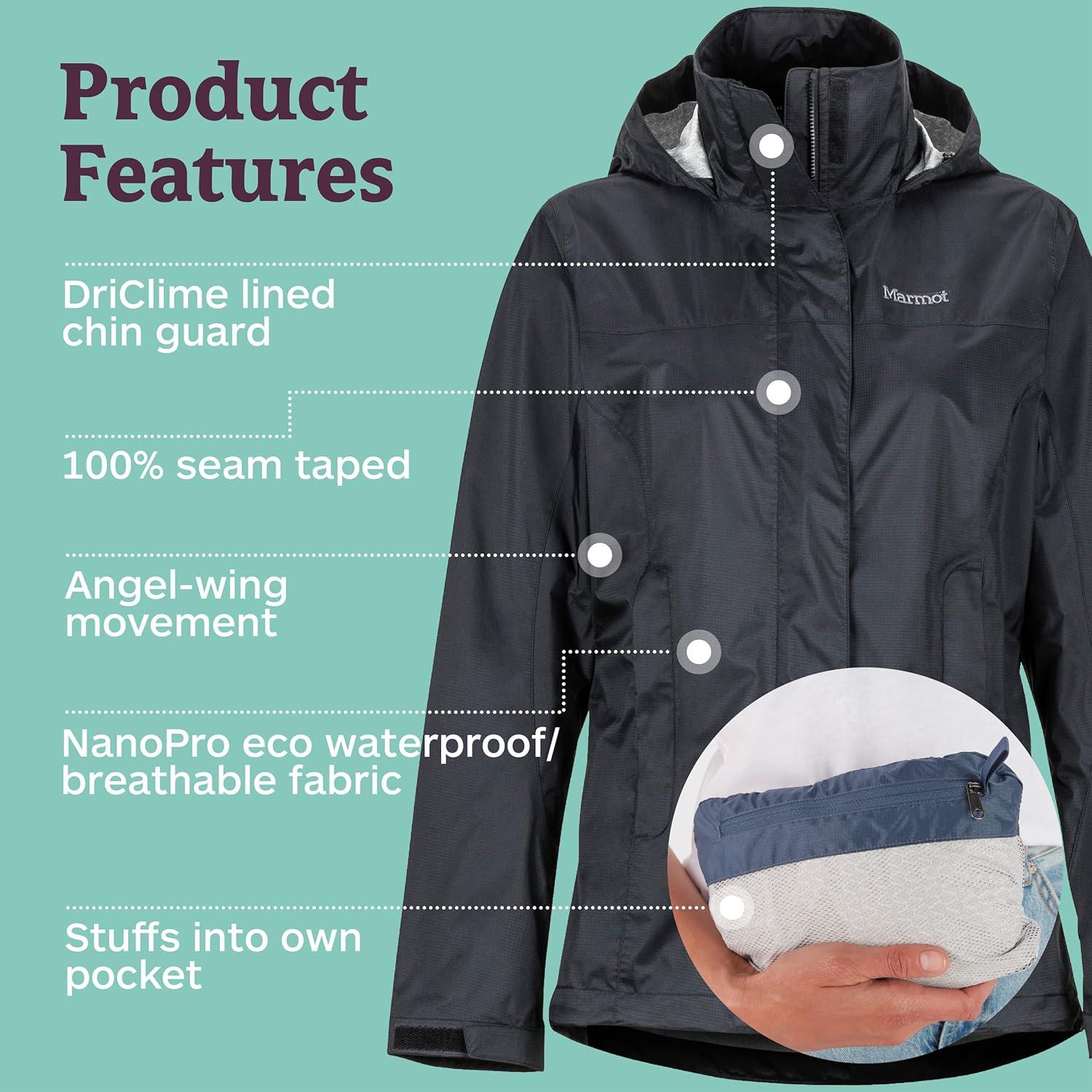 Chaqueta de Lluvia Impermeable Eco Precip Marmot Mujeres