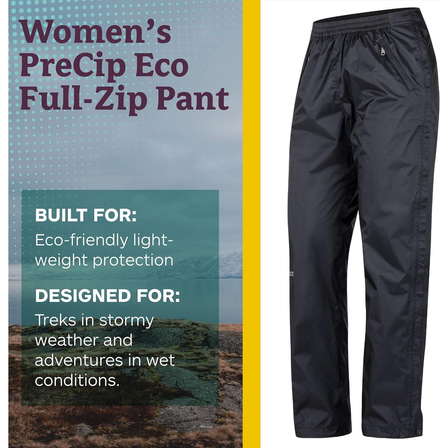 Pantalones de Lluvia Mujer Marmot Precip Eco Full Zip Negro