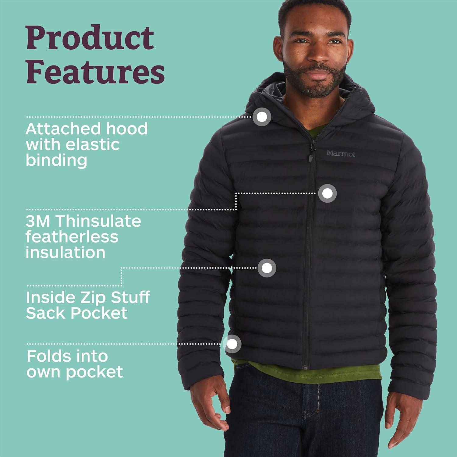 Chaqueta Puffer Marmot Echo Featherless Hombre - Ligera y Aislada