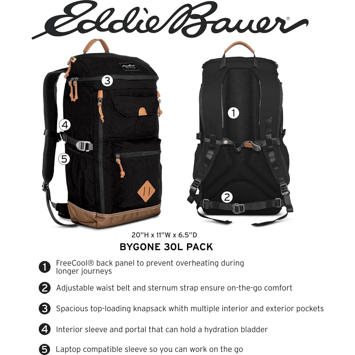Mochila Eddie Bauer Bygone 30L | Funda para Laptop | Terracota