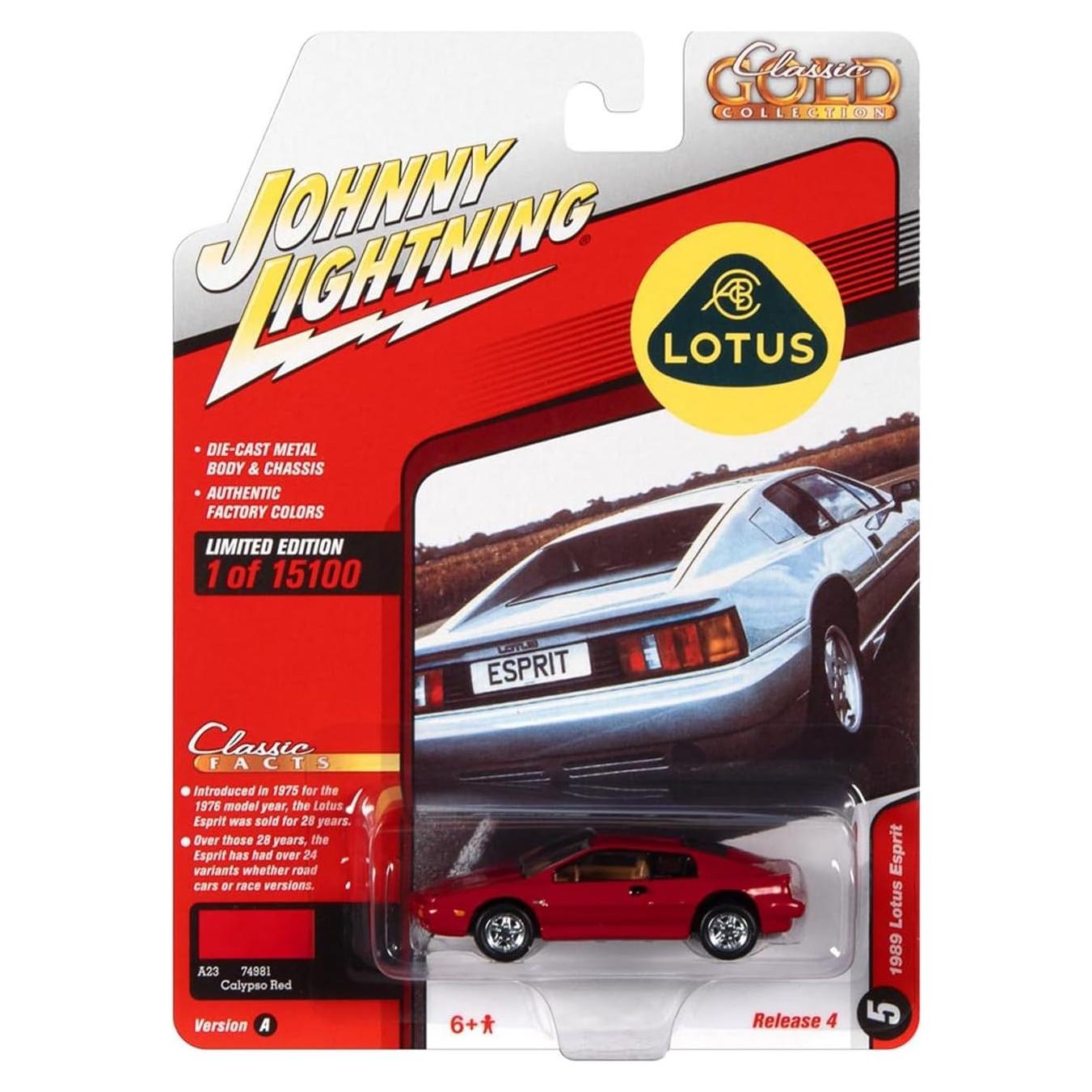 Coche de Juguete Johnny Lightning Lotus Esprit Rojo 20x12x15cm