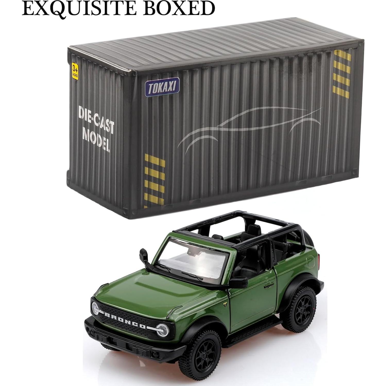 Coche de Metal a Escala 1/36 Ford Bronco TOKAXI Retroceso