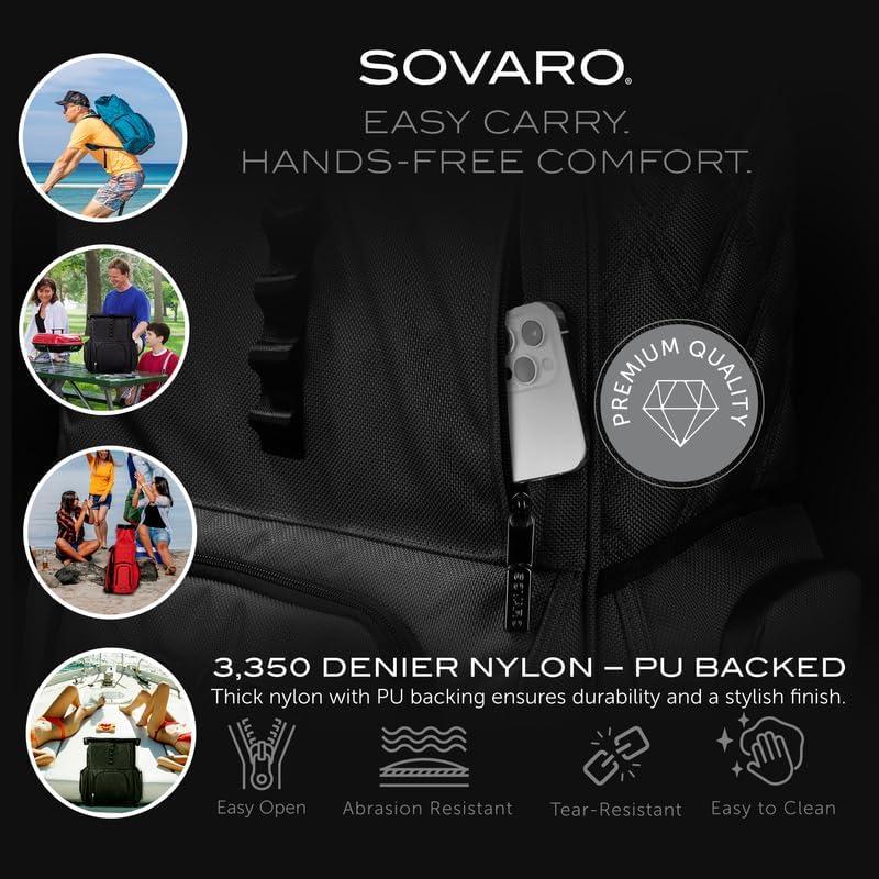 Mochila Enfriadora Aislada Sovaro Lennox 20 Qt Negra