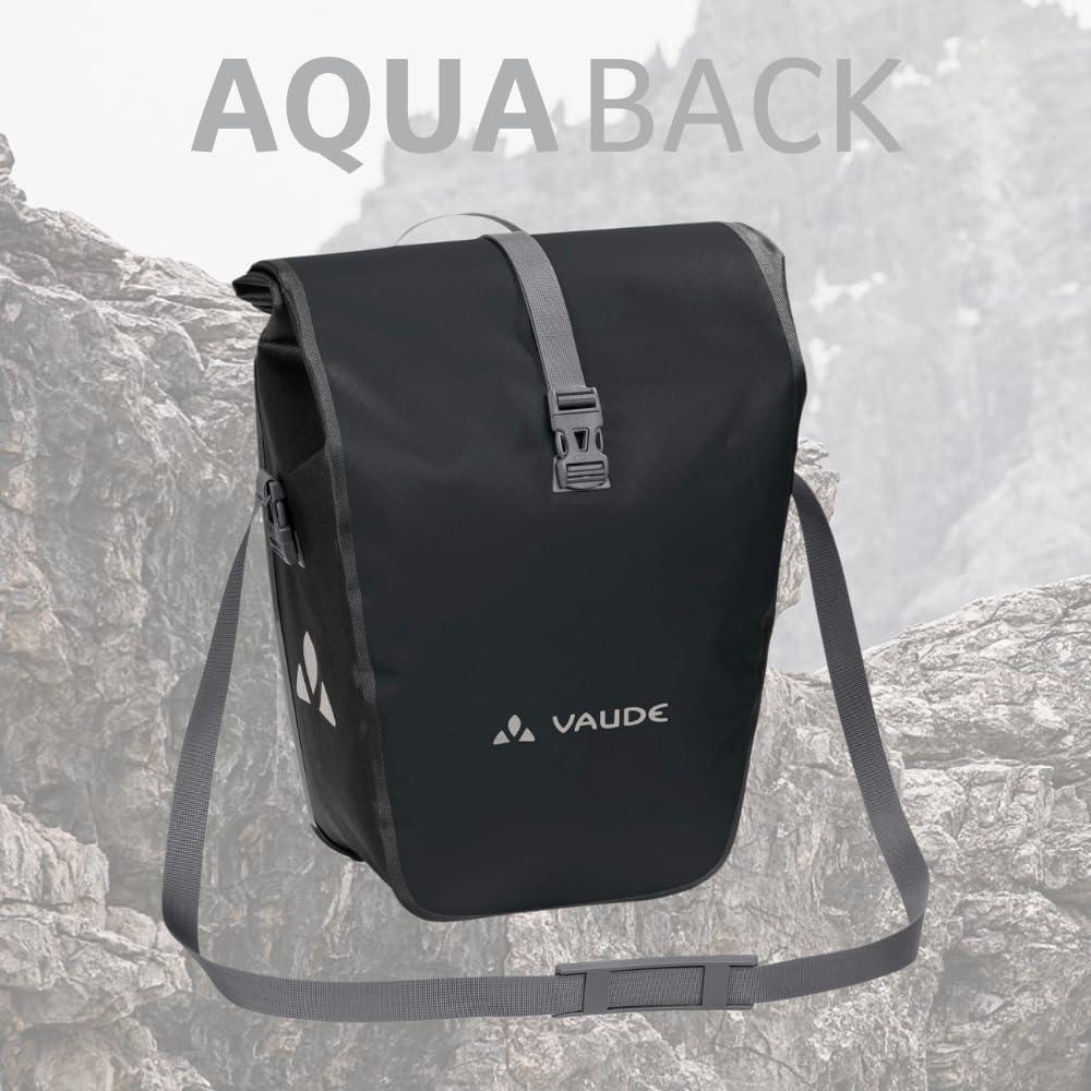 Mochila impermeable VAUDE Aqua Back 24L negra para bicicleta