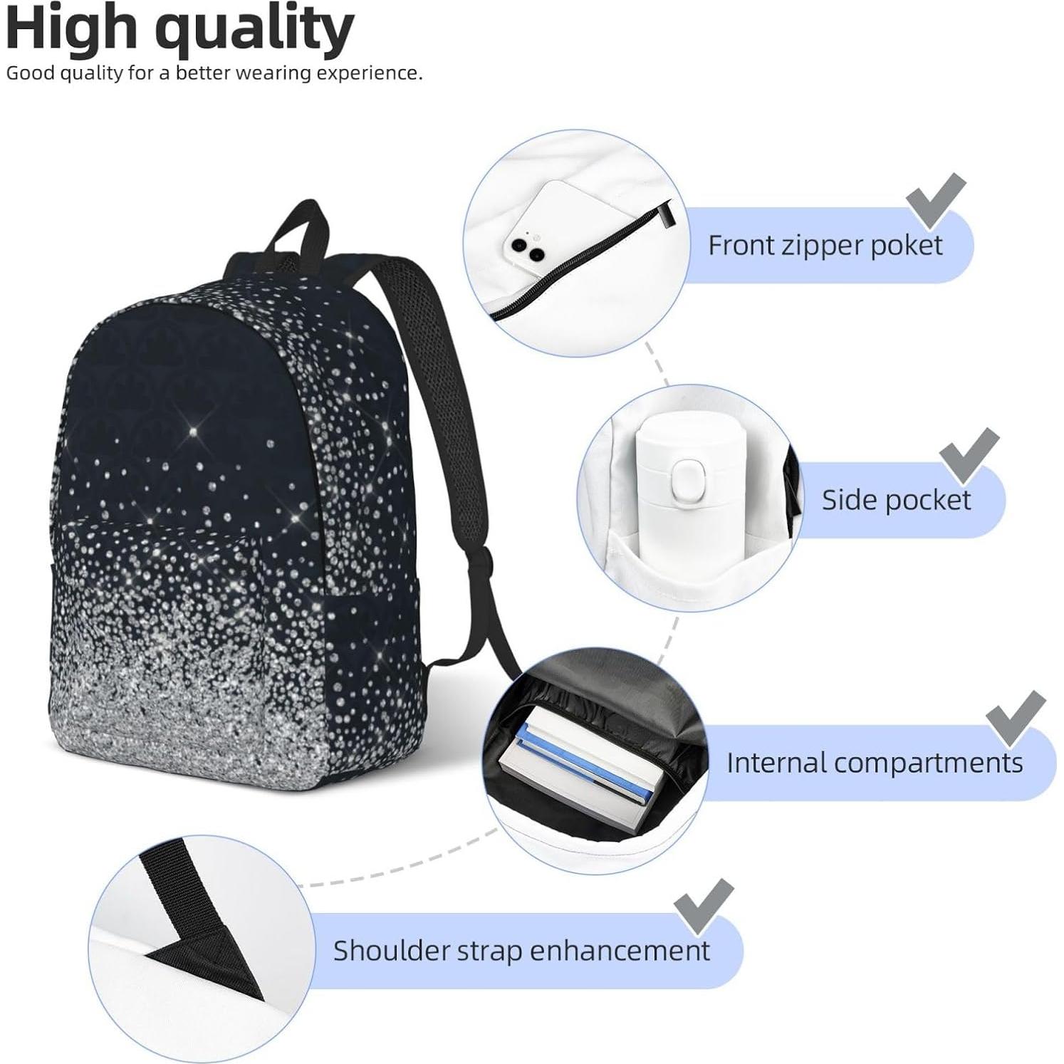 Mochila de Lentejuelas URTEAS Multi-Bolsillo 5L 40.6cm