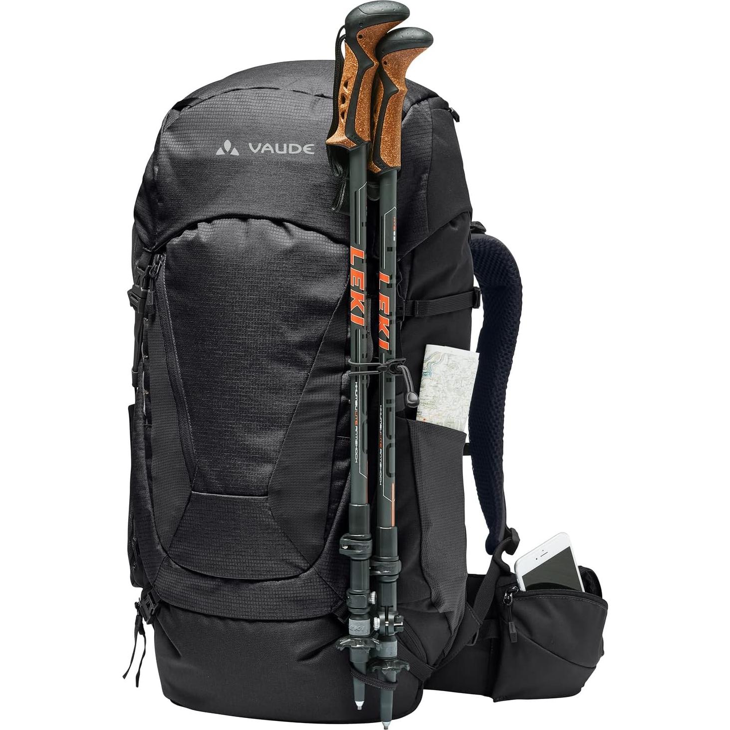 Mochila de Trekking VAUDE 50L Negra Unisex Ajustable