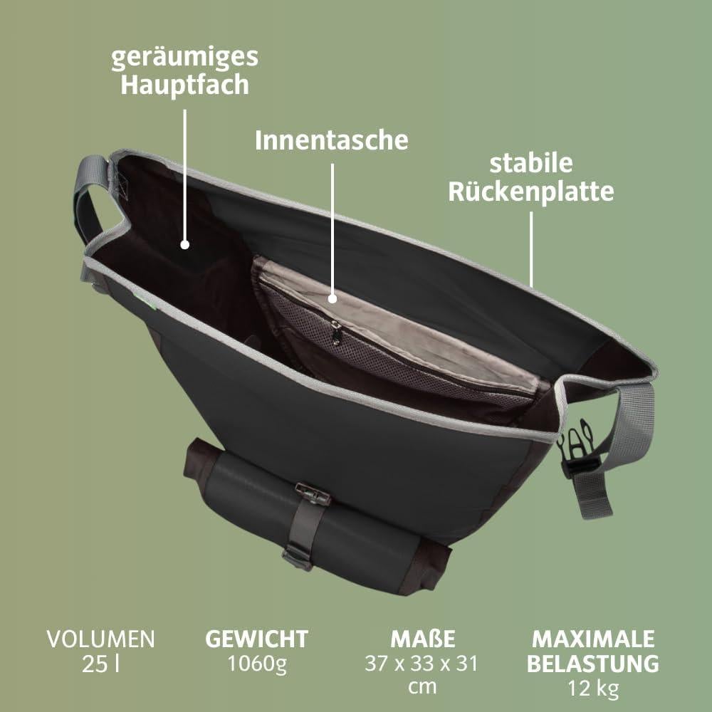 Alforja Trasera Impermeable VAUDE 25L - Lona PVC Libre - Rojo