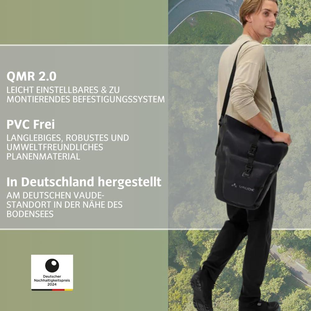 Alforja Trasera Impermeable VAUDE 25L - Lona PVC Libre - Rojo