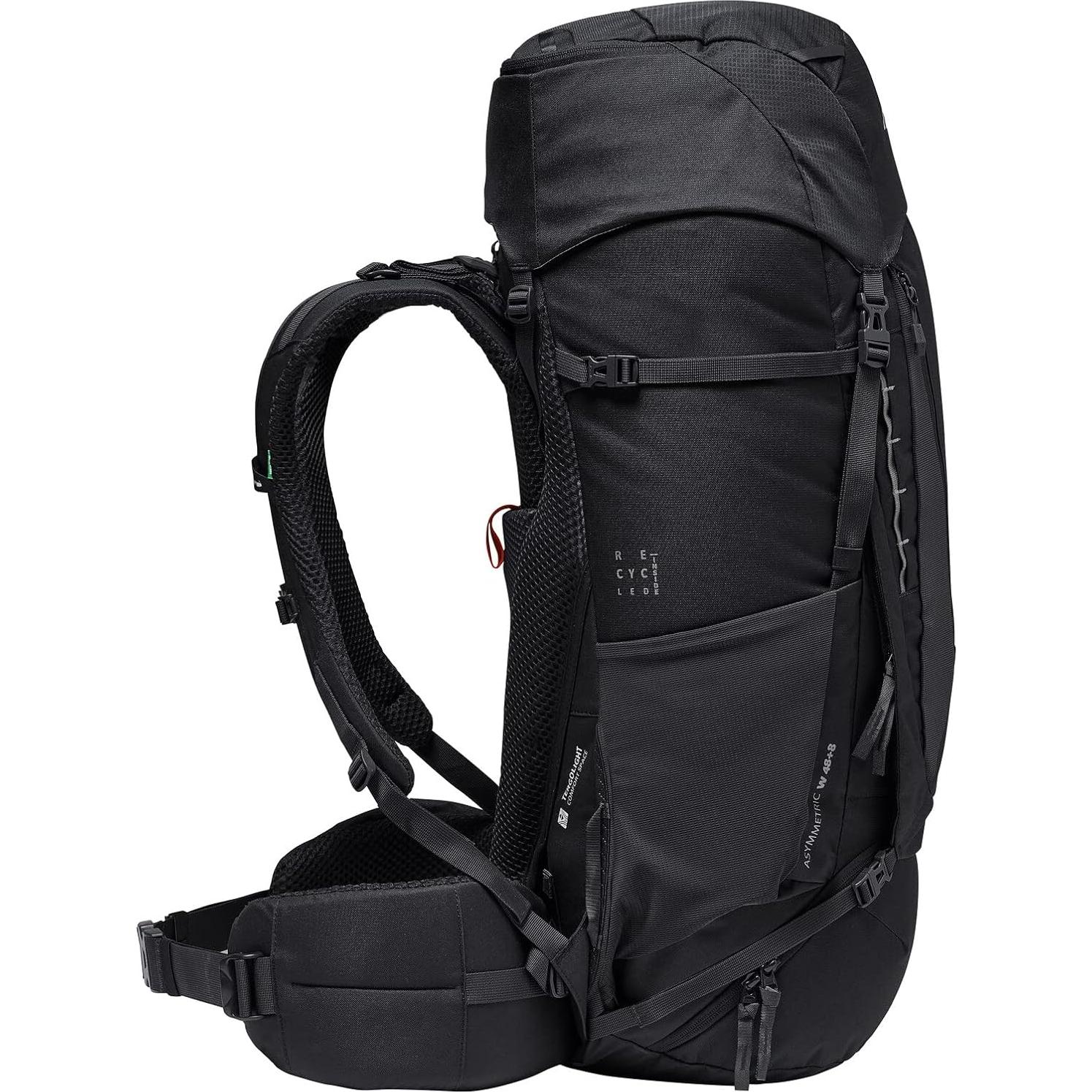 Mochila de Trekking VAUDE 52L Negra Unisex Ajustable