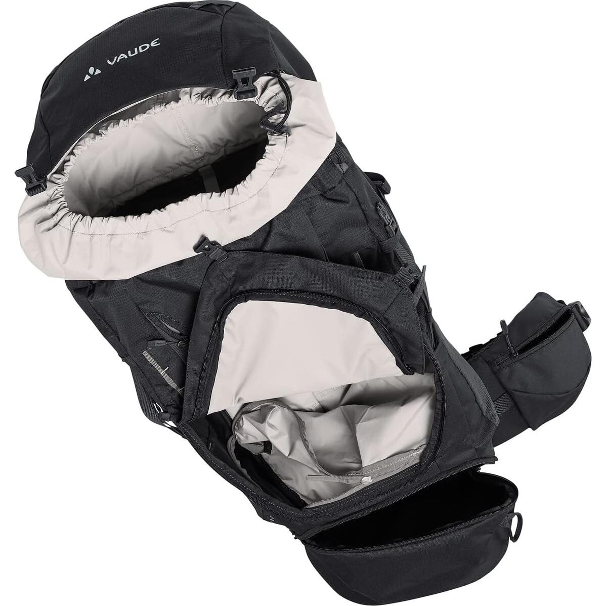 Mochila de Trekking VAUDE 52L Negra Unisex Ajustable